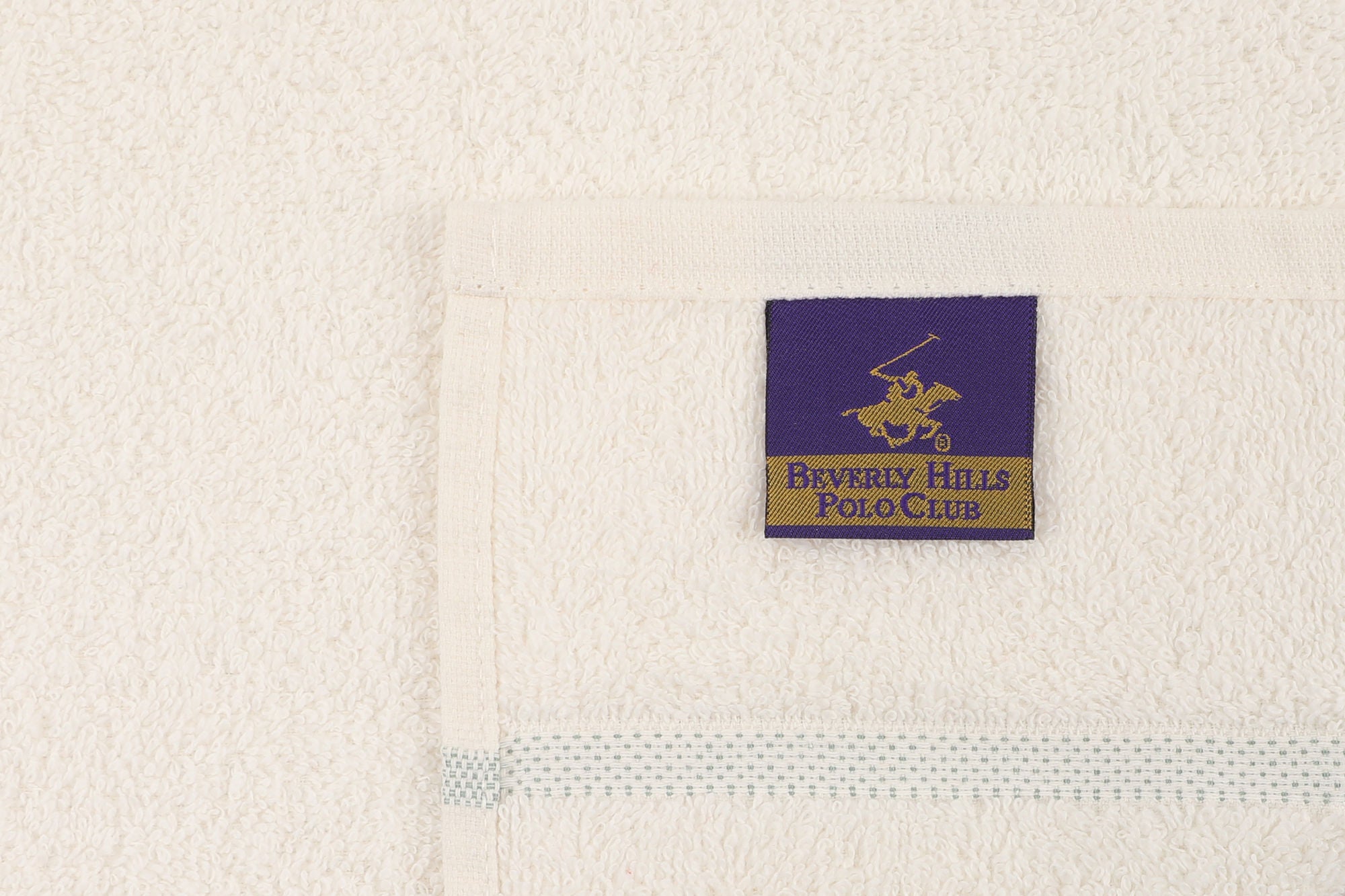 Zestaw 2 ręczników Beverly Hills Polo Club 90x50 cm bawełniane biały/czerwony