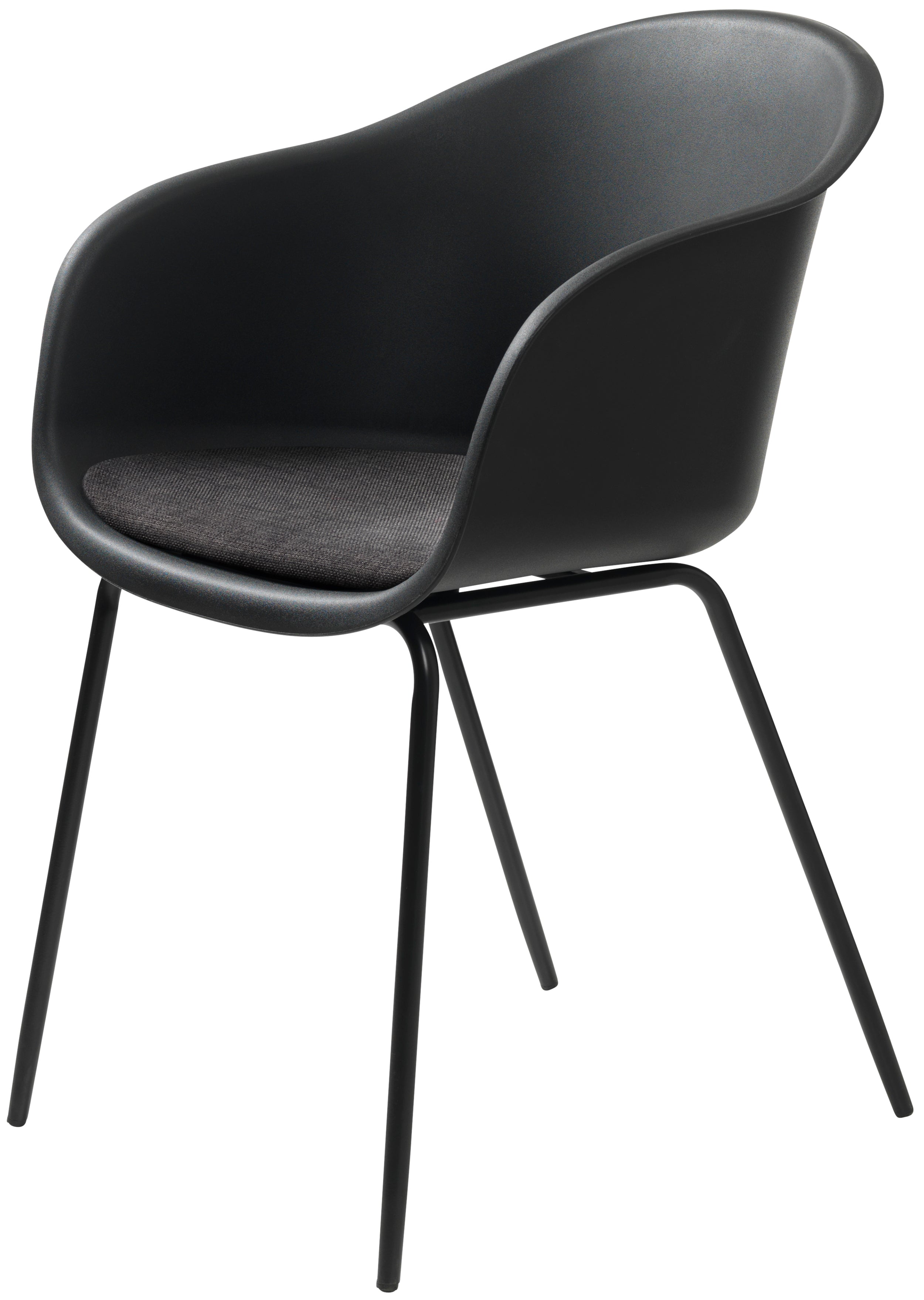 Krzesło z tworzywa sztucznego Topley czarne