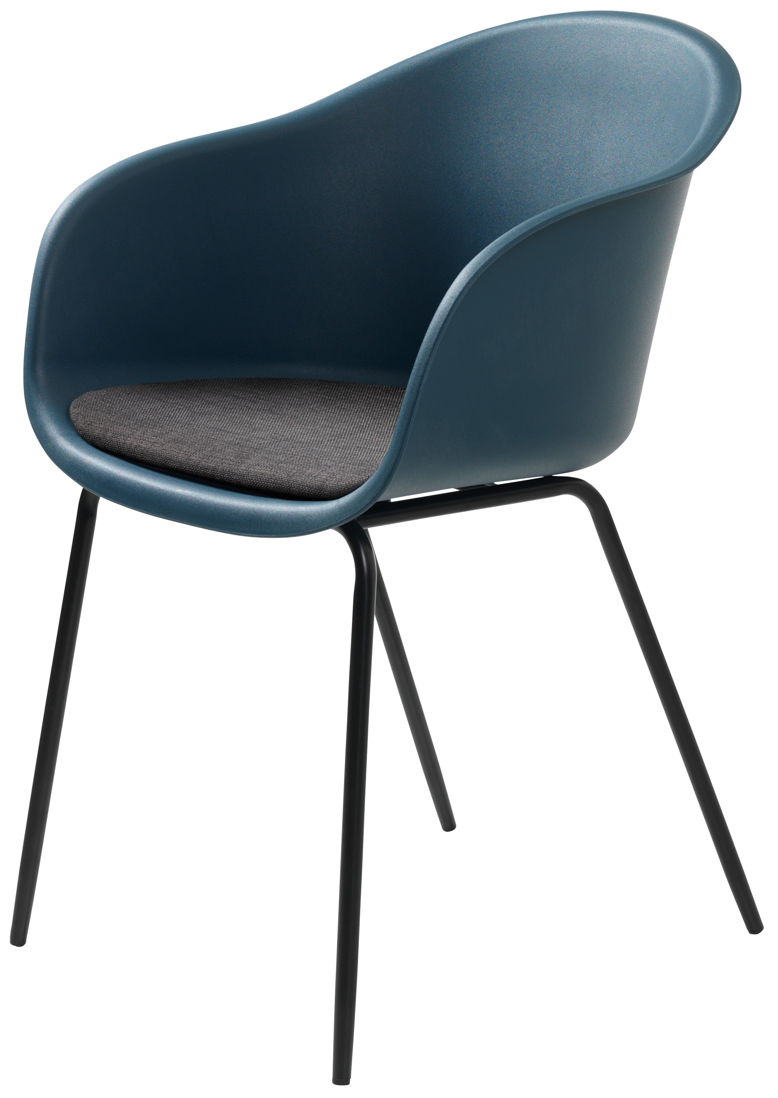 Krzesło z tworzywa sztucznego Topley ciemnoniebieskie