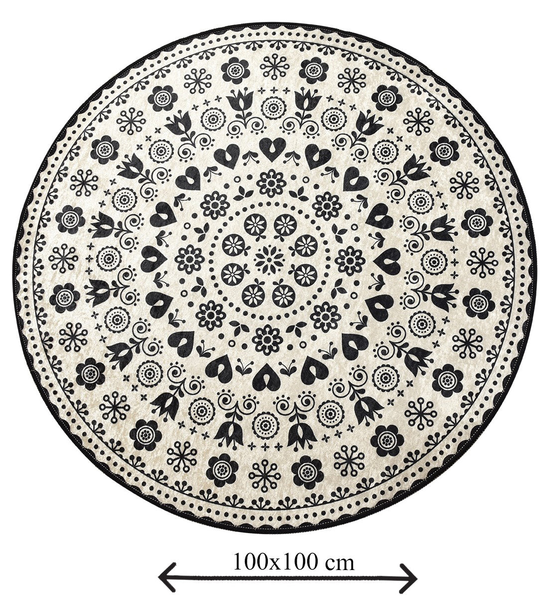 Dywanik łazienkowy Cedonnia ⌀100 cm wielokolorowy