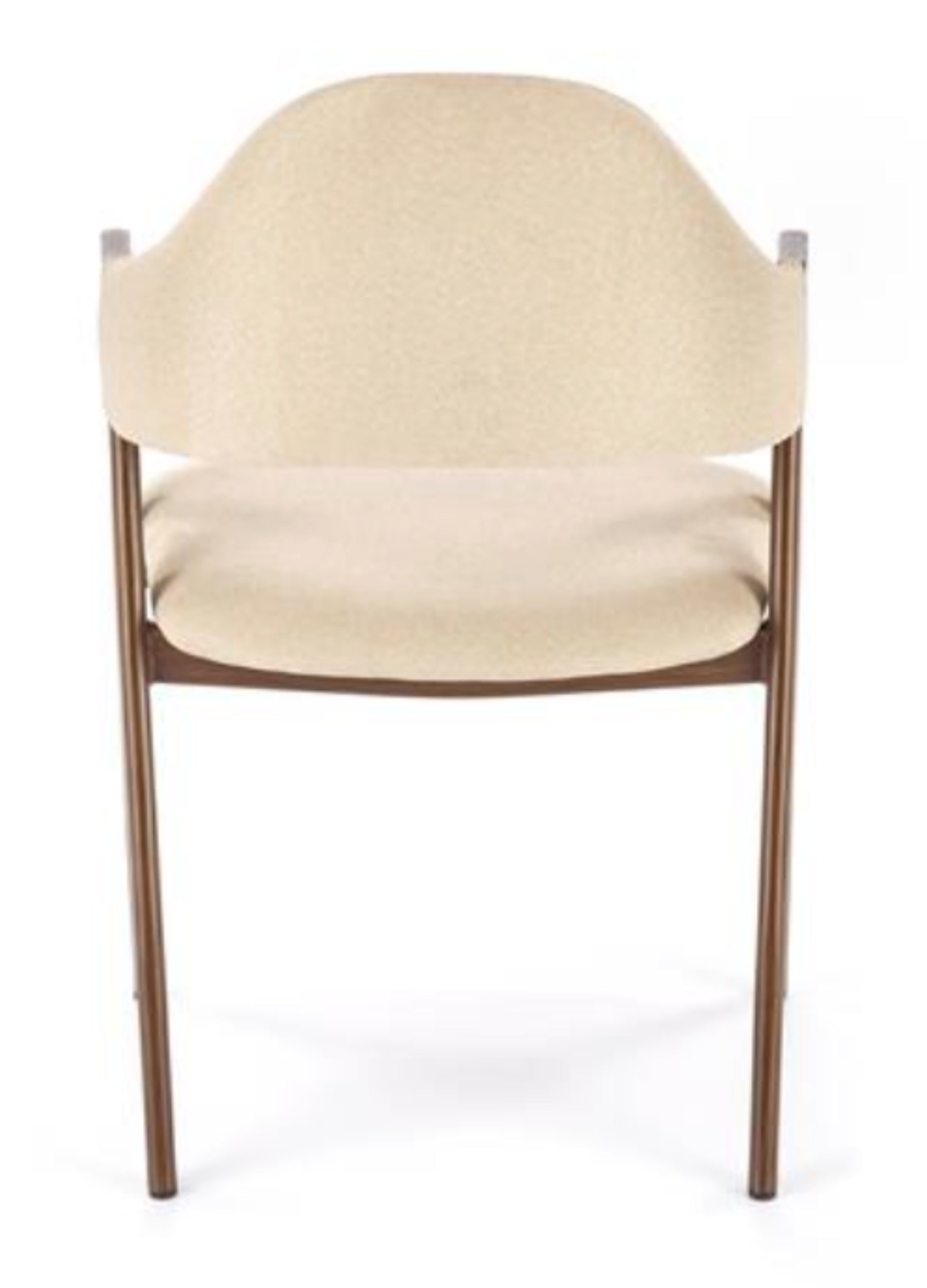 Krzesło tapicerowane Sherris beżowe/orzech