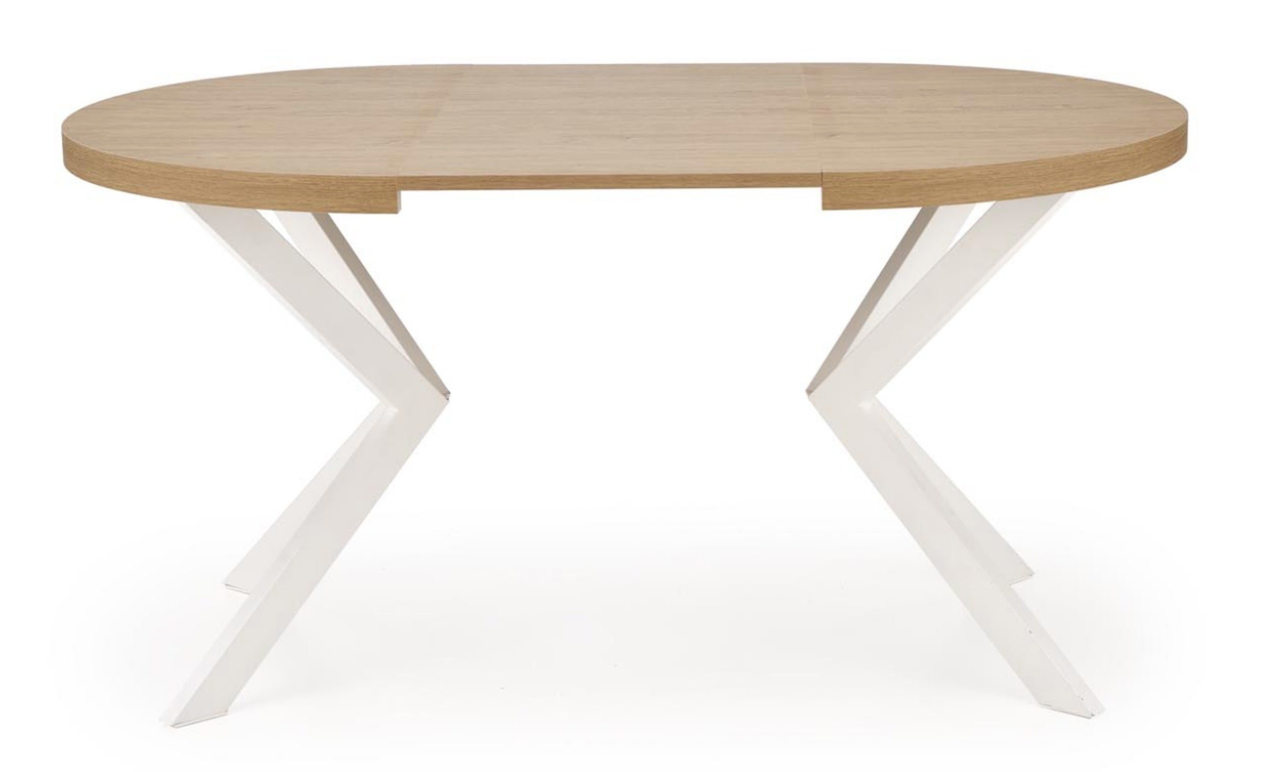Stół rozkładany Obereler 100-250x100 cm dąb złoty/ biały