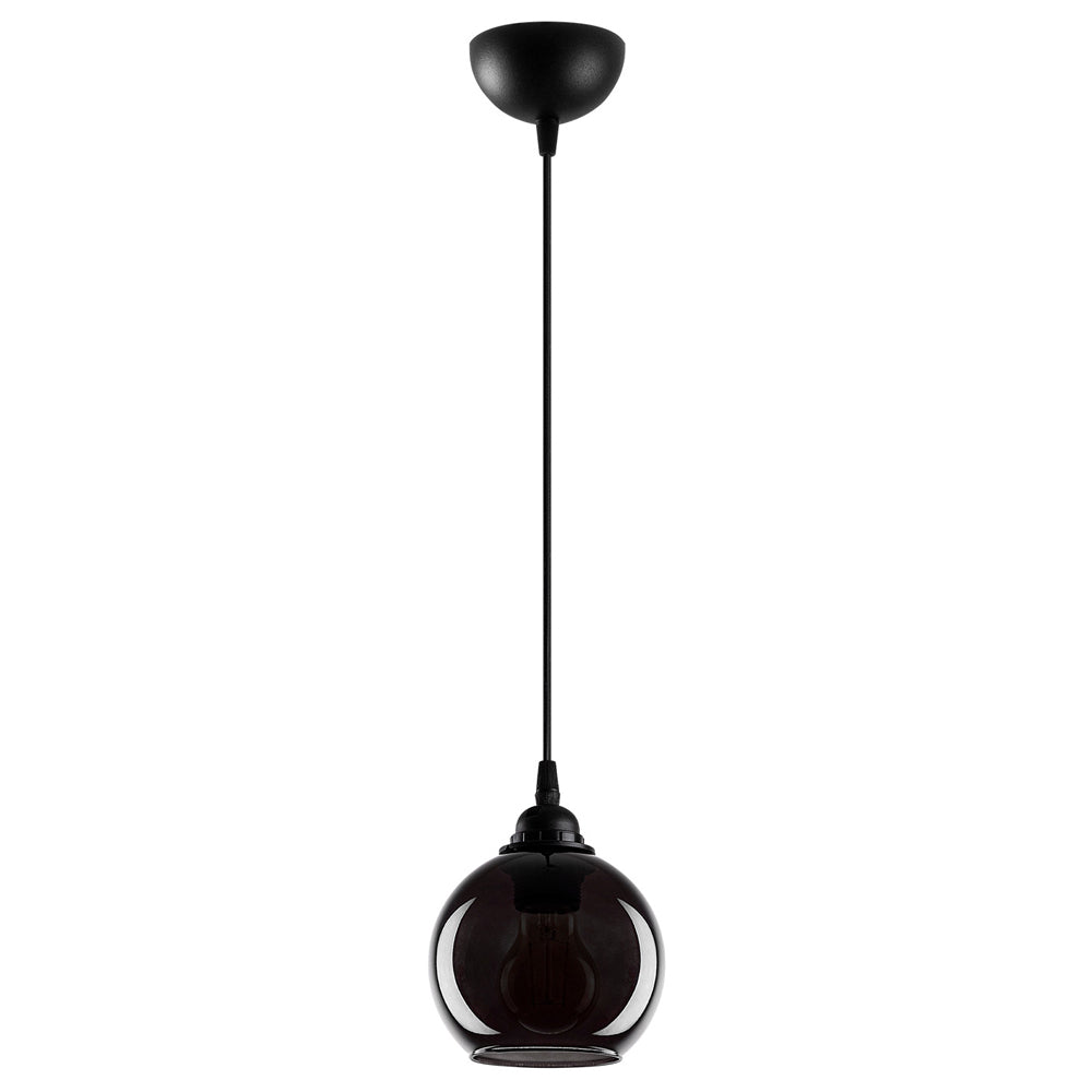 Lampa wisząca Communis 15 cm dymiony klosz