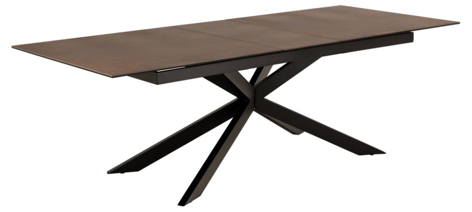 Stół do jadalni Shimess ceramiczny blat rozkładany o wzorze brązowej rdzy 200-240 cm