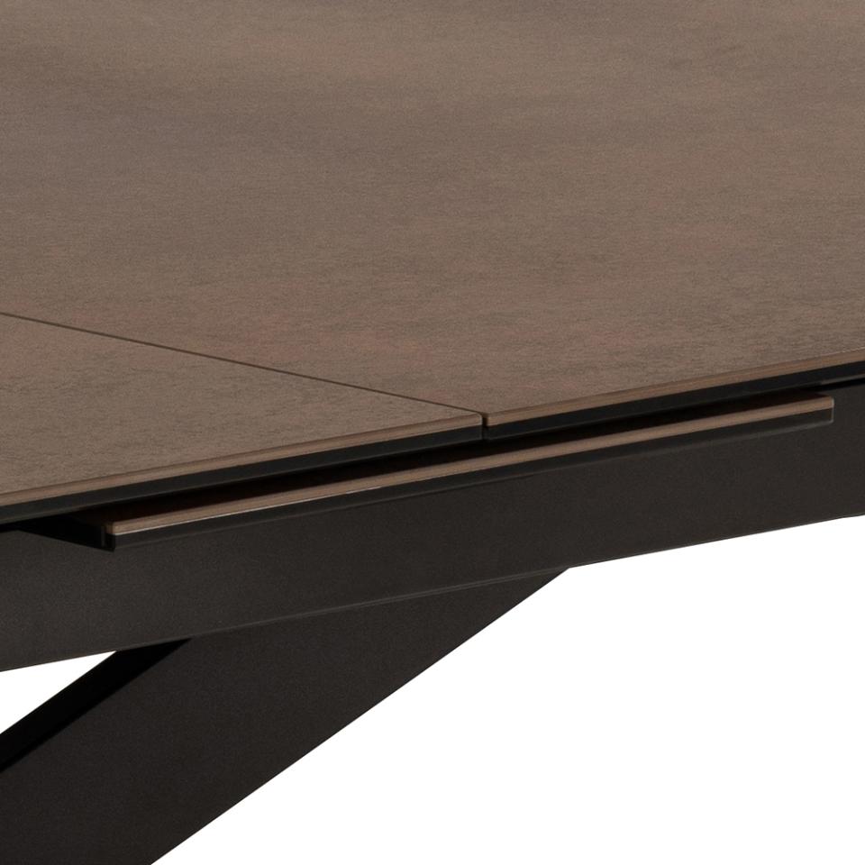 Stół do jadalni Shimess ceramiczny blat rozkładany o wzorze brązowej rdzy 200-240 cm