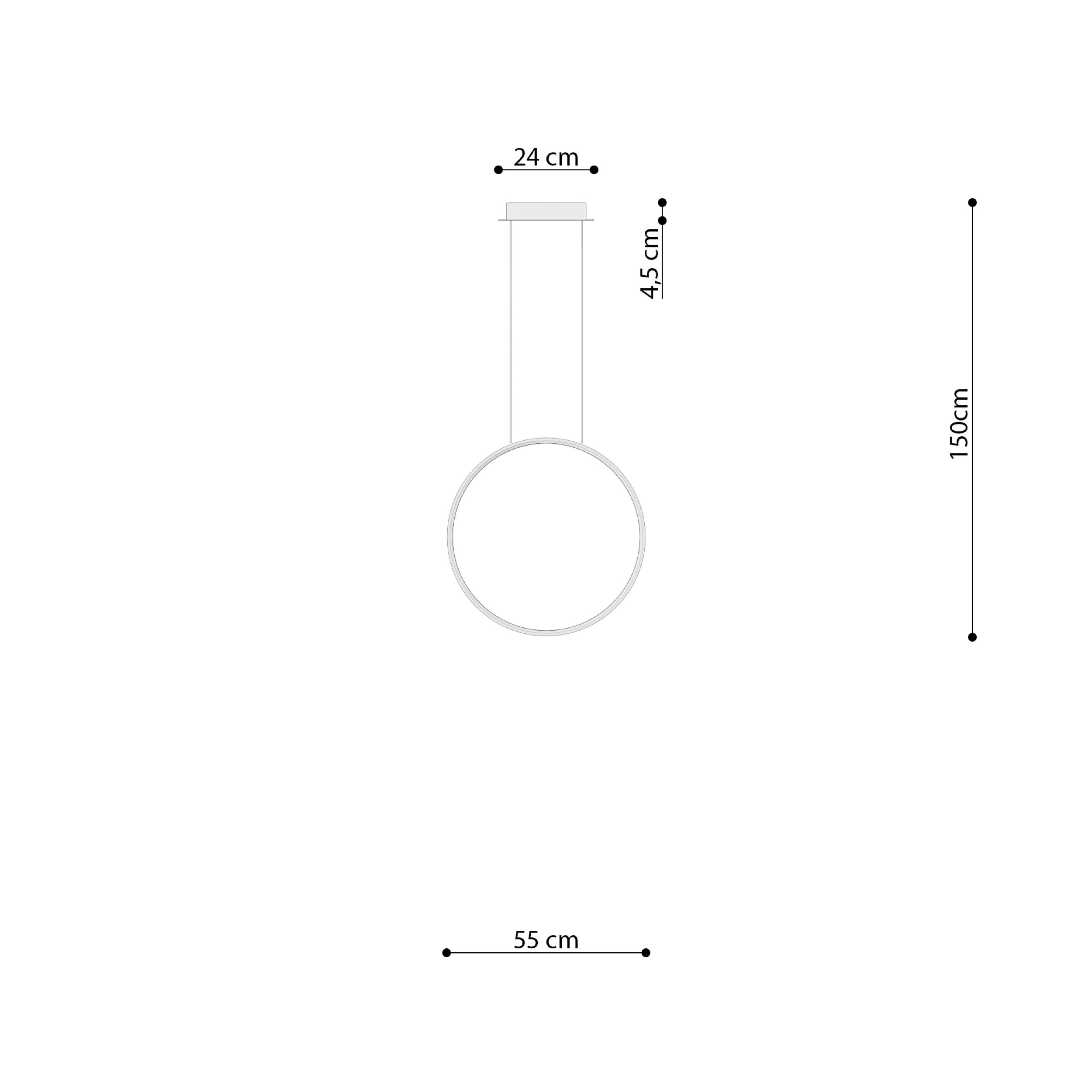 Lampa wisząca Rio 55 cm beżowa LED barwa neutralna