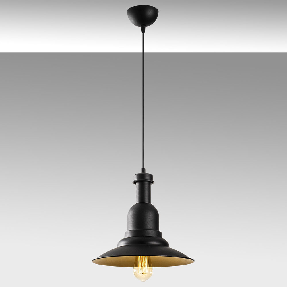 Lampa sufitowa Ardulace kapelusz średnica 33 cm czarna