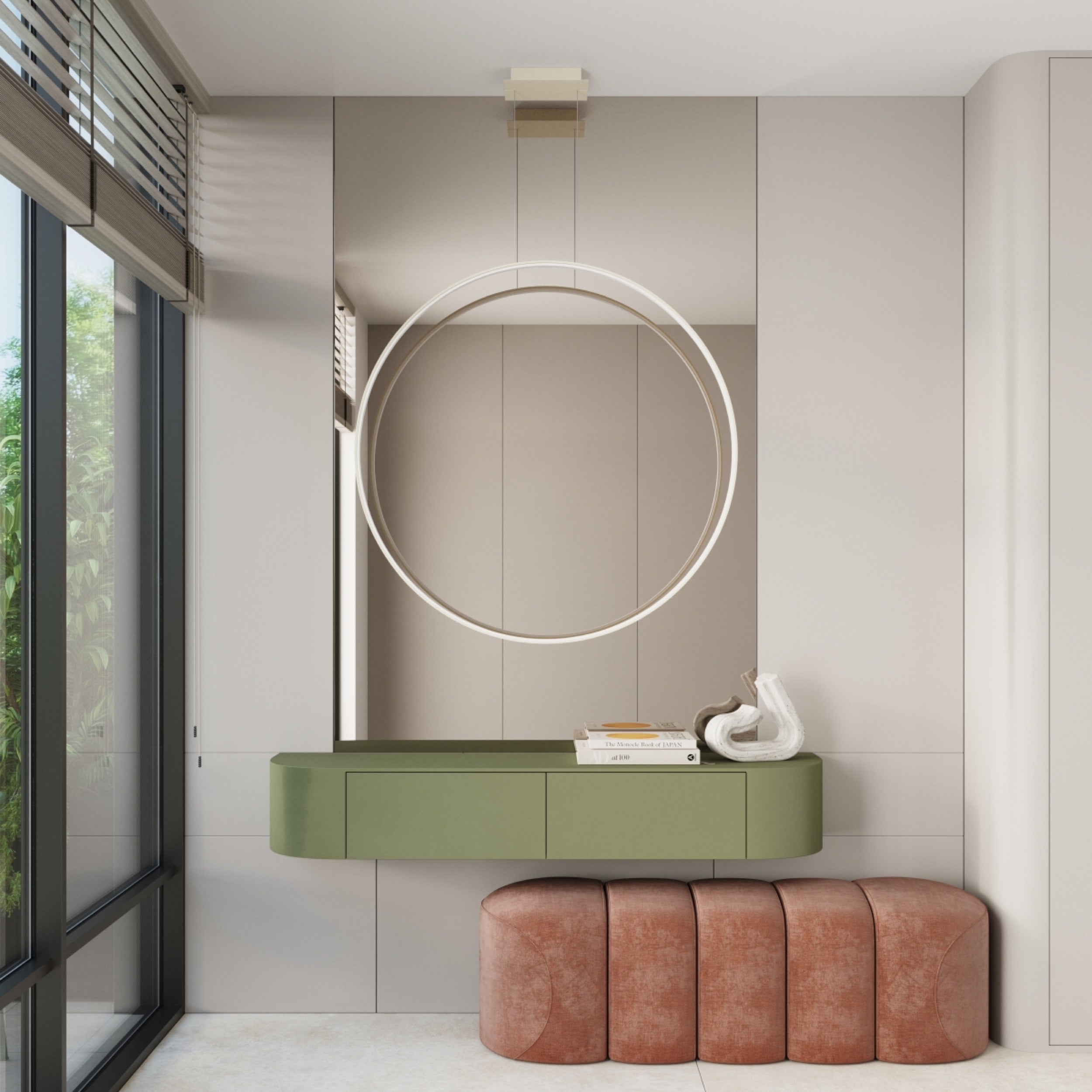 Lampa wisząca Rio 78 cm beżowa LED barwa neutralna