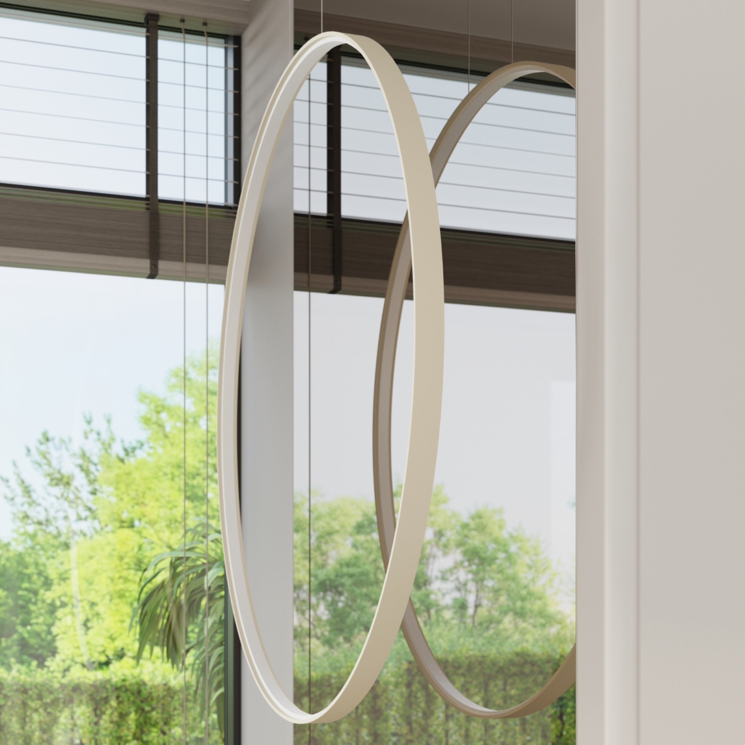 Lampa wisząca Rio 78 cm beżowa LED barwa neutralna