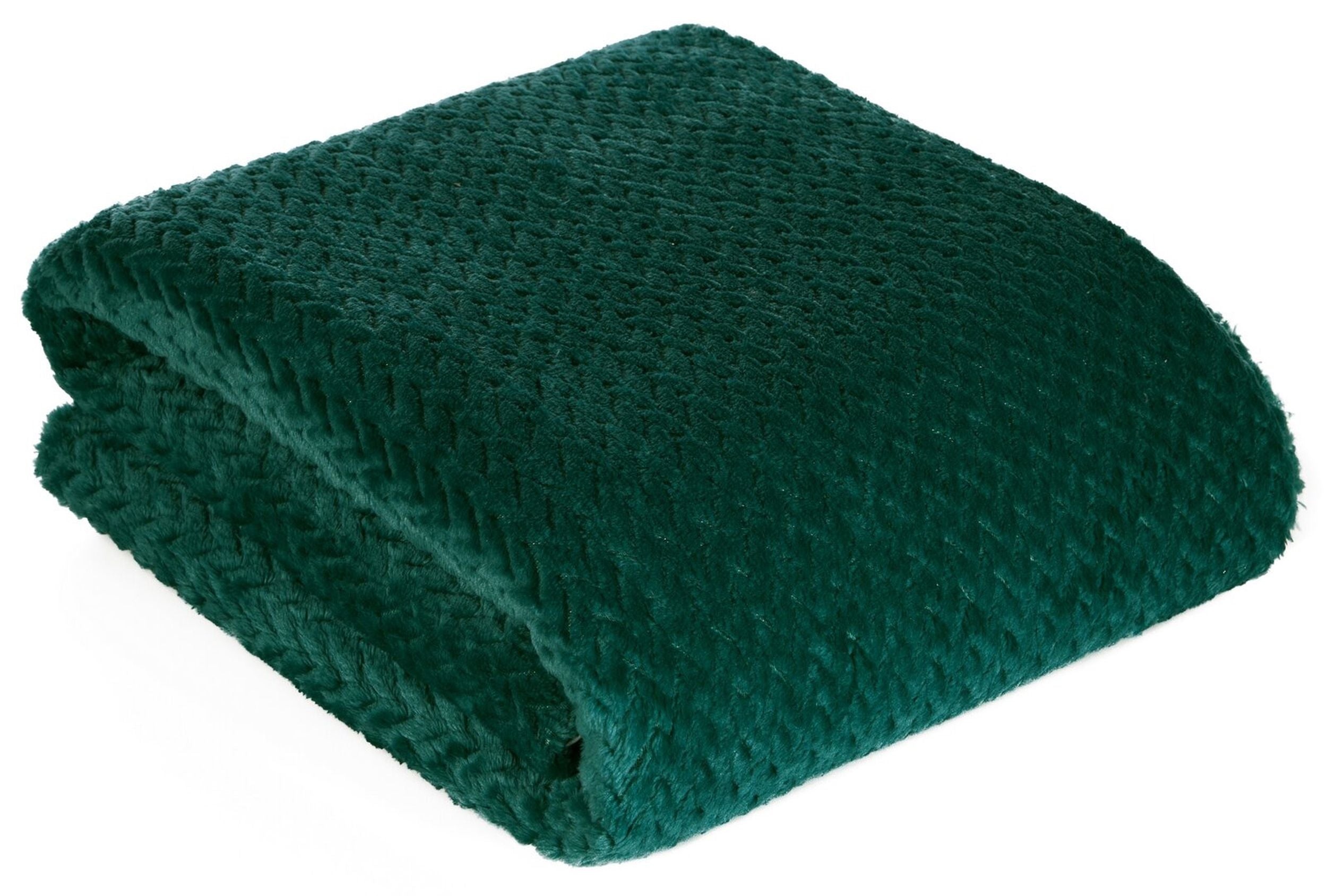 Koc Cindy 200x220 cm ciemnozielony