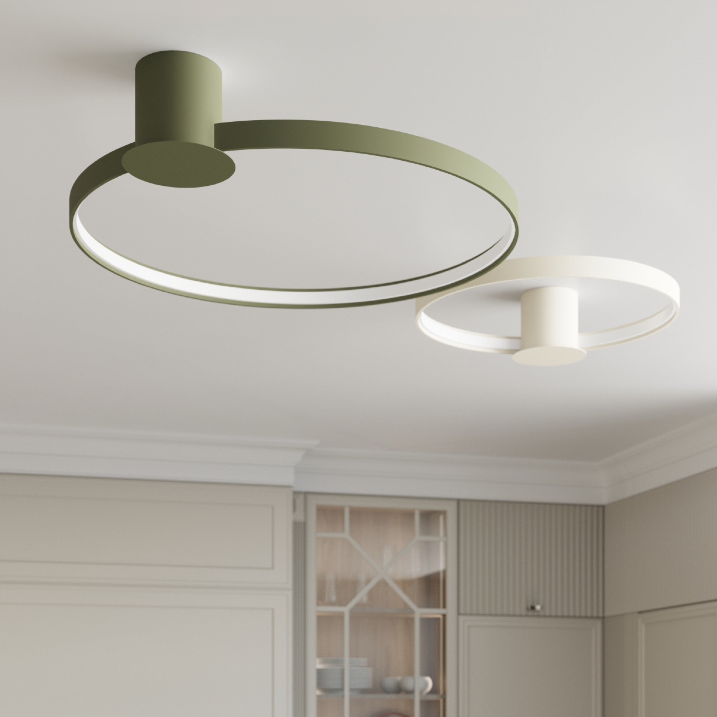 Plafon Rio 110 cm beżowy LED barwa ciepła