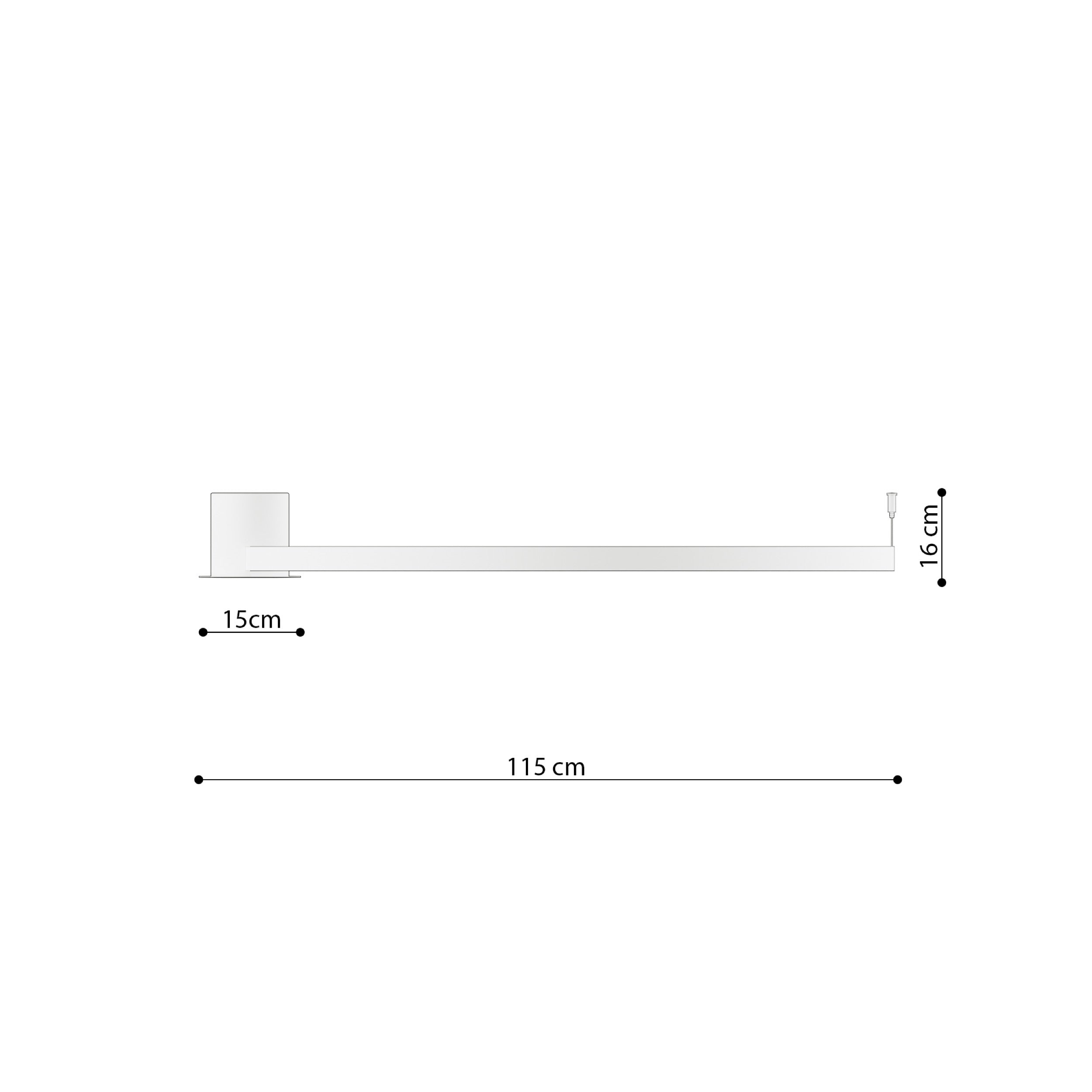 Plafon Rio 110 cm beżowy LED barwa ciepła