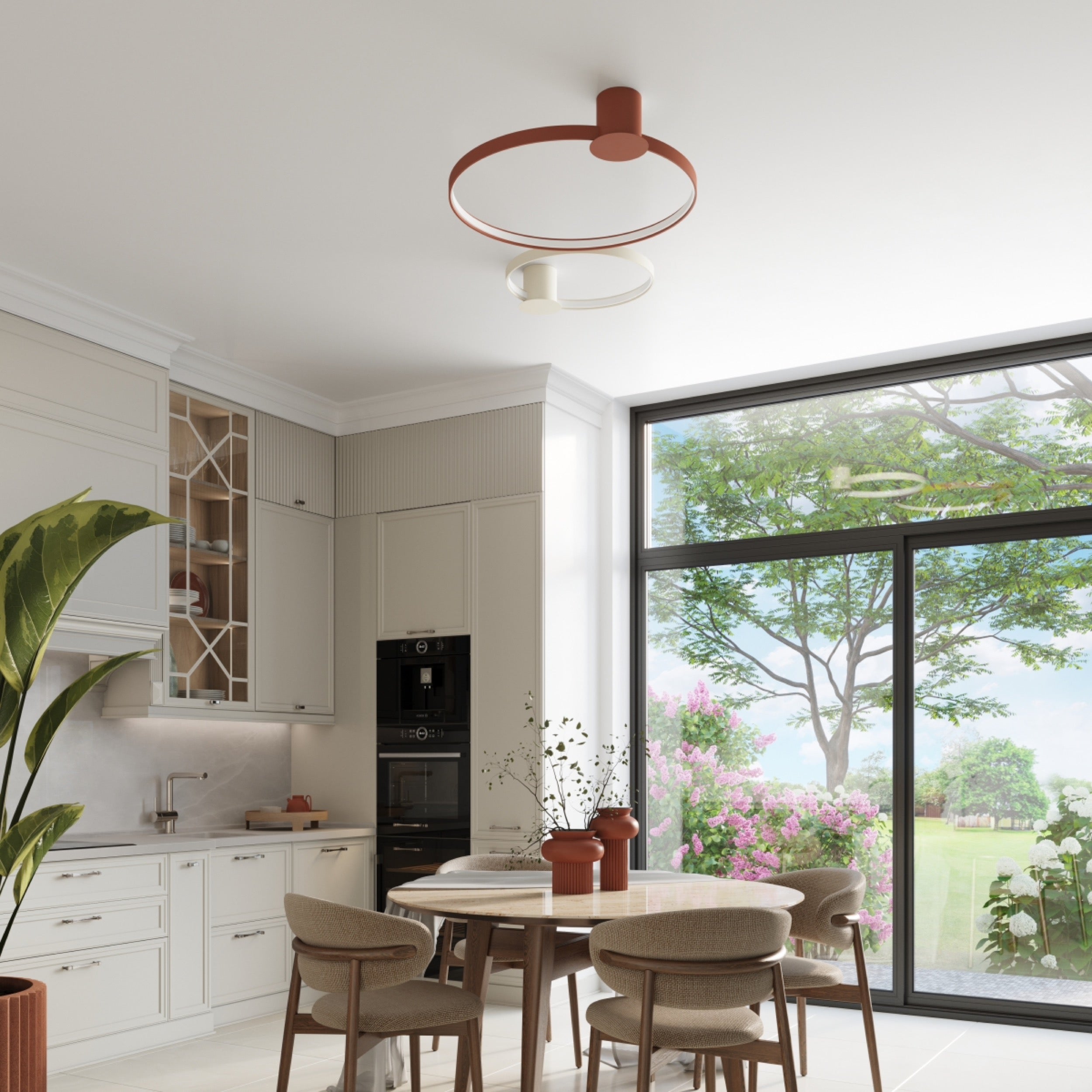 Plafon Rio 55 cm beżowy LED barwa neutralna