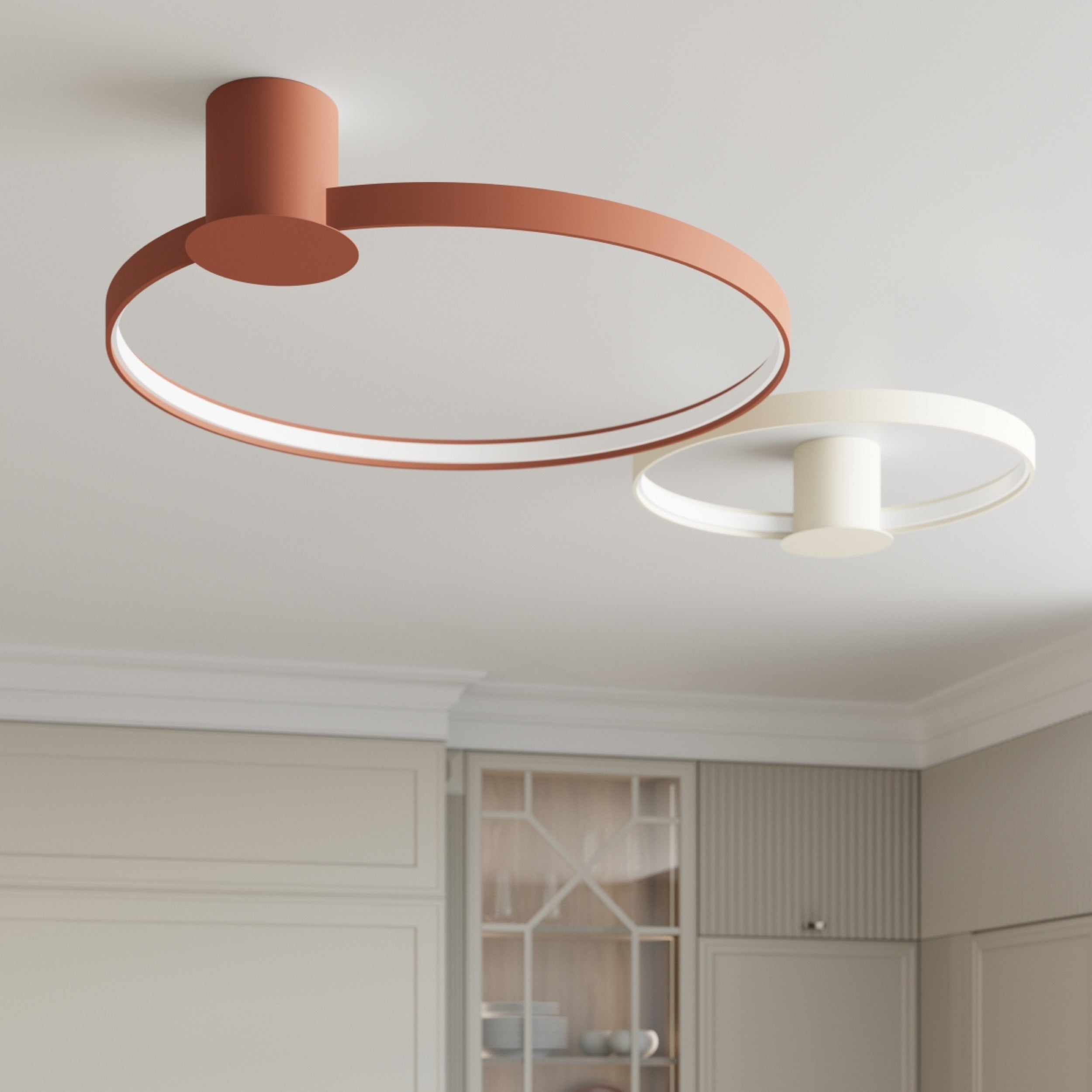 Plafon Rio 55 cm beżowy LED barwa neutralna