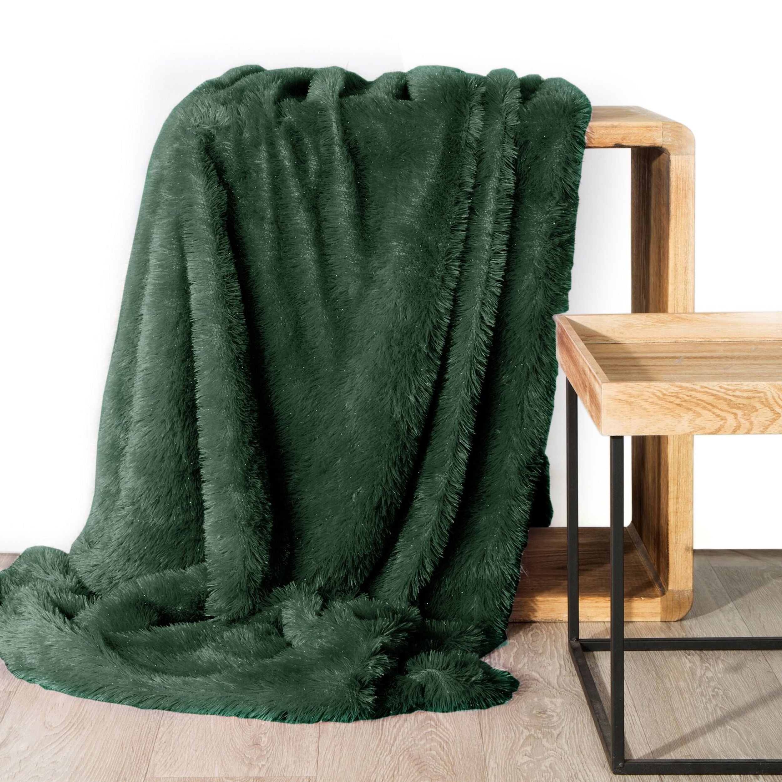 Koc Tiffany 170x210 cm ciemnozielony