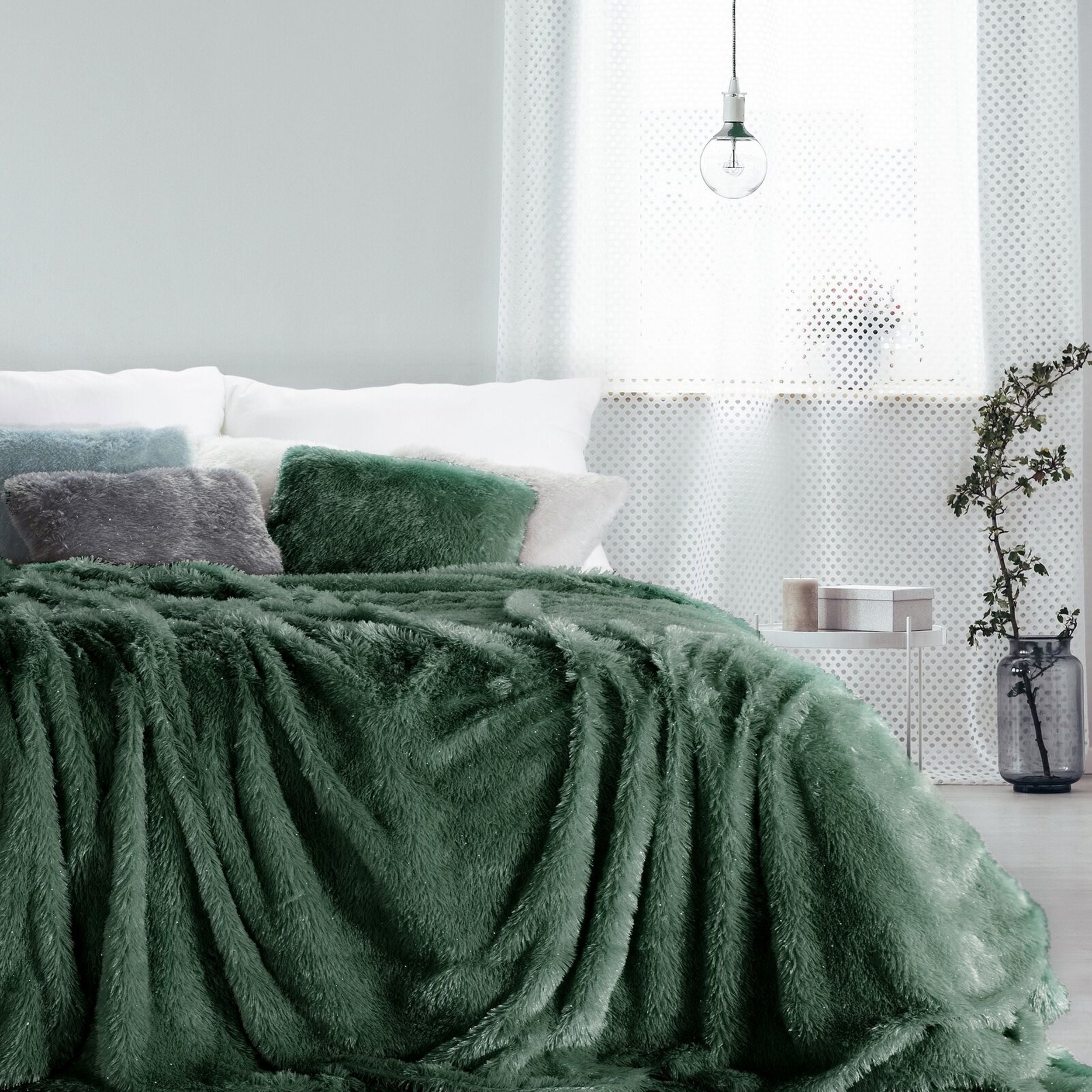 Koc Tiffany 170x210 cm ciemnozielony