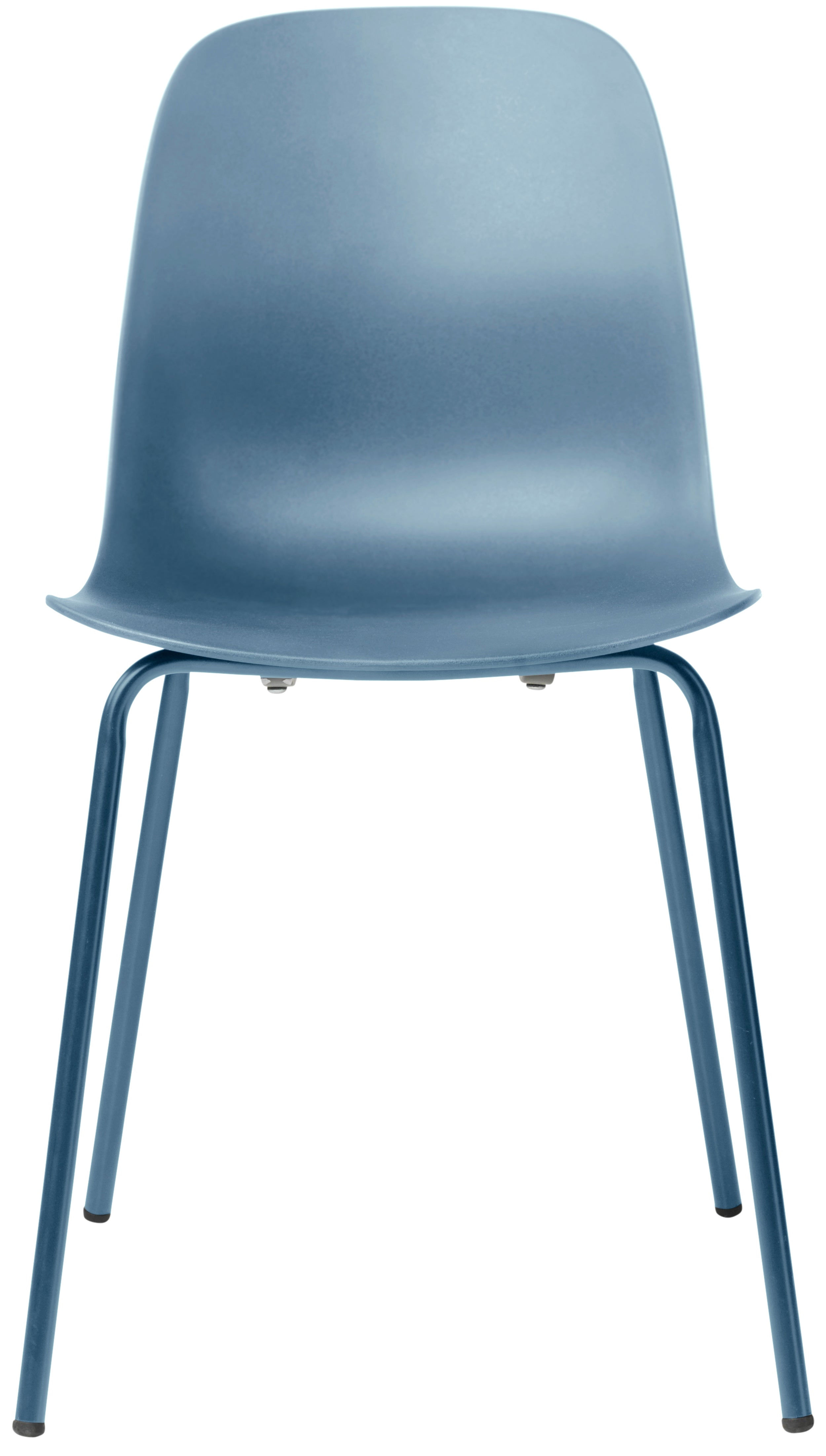 Krzesło Whitby na metalowej podstawie niebieskie