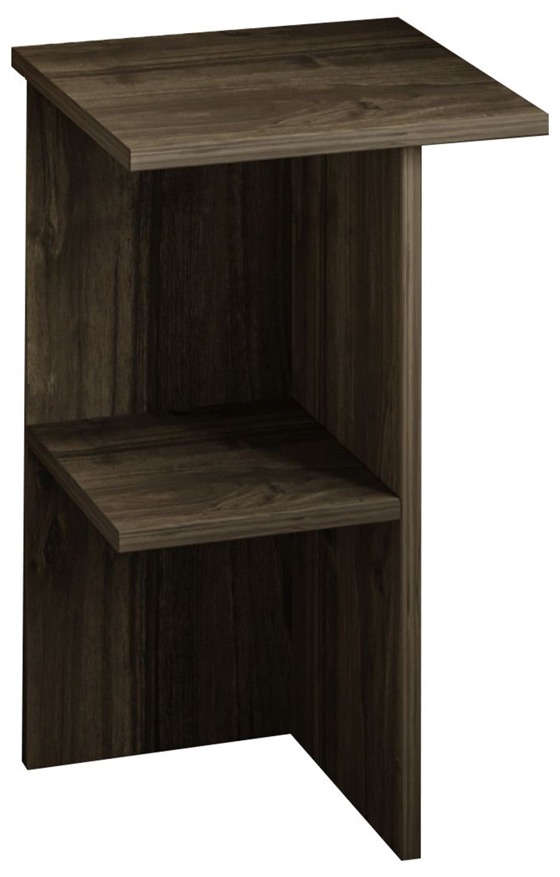 Stolik nocny Drooke 36 cm z półką orzech