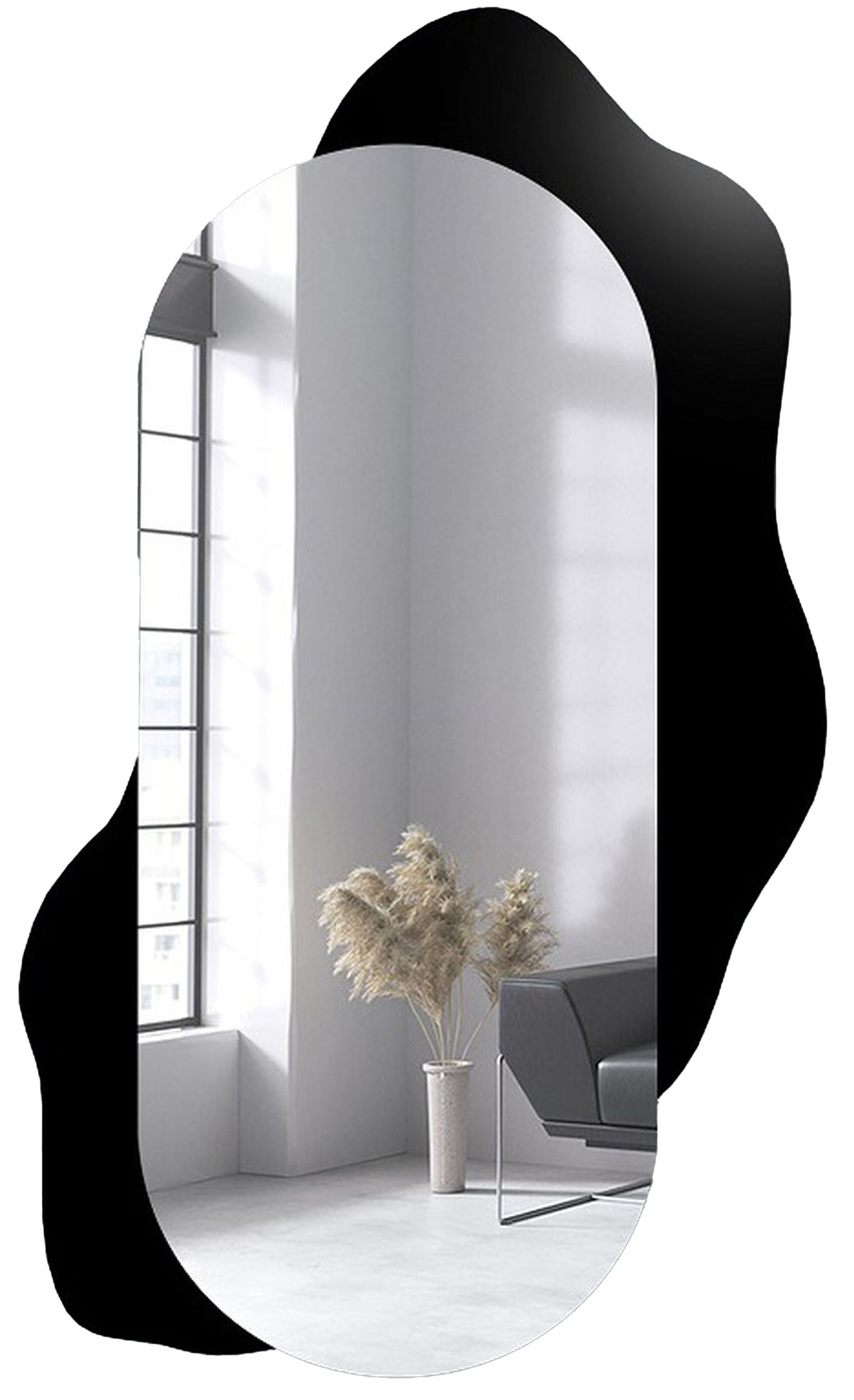 Lustro ścienne Kleks 120x70 cm na czarnej plamie