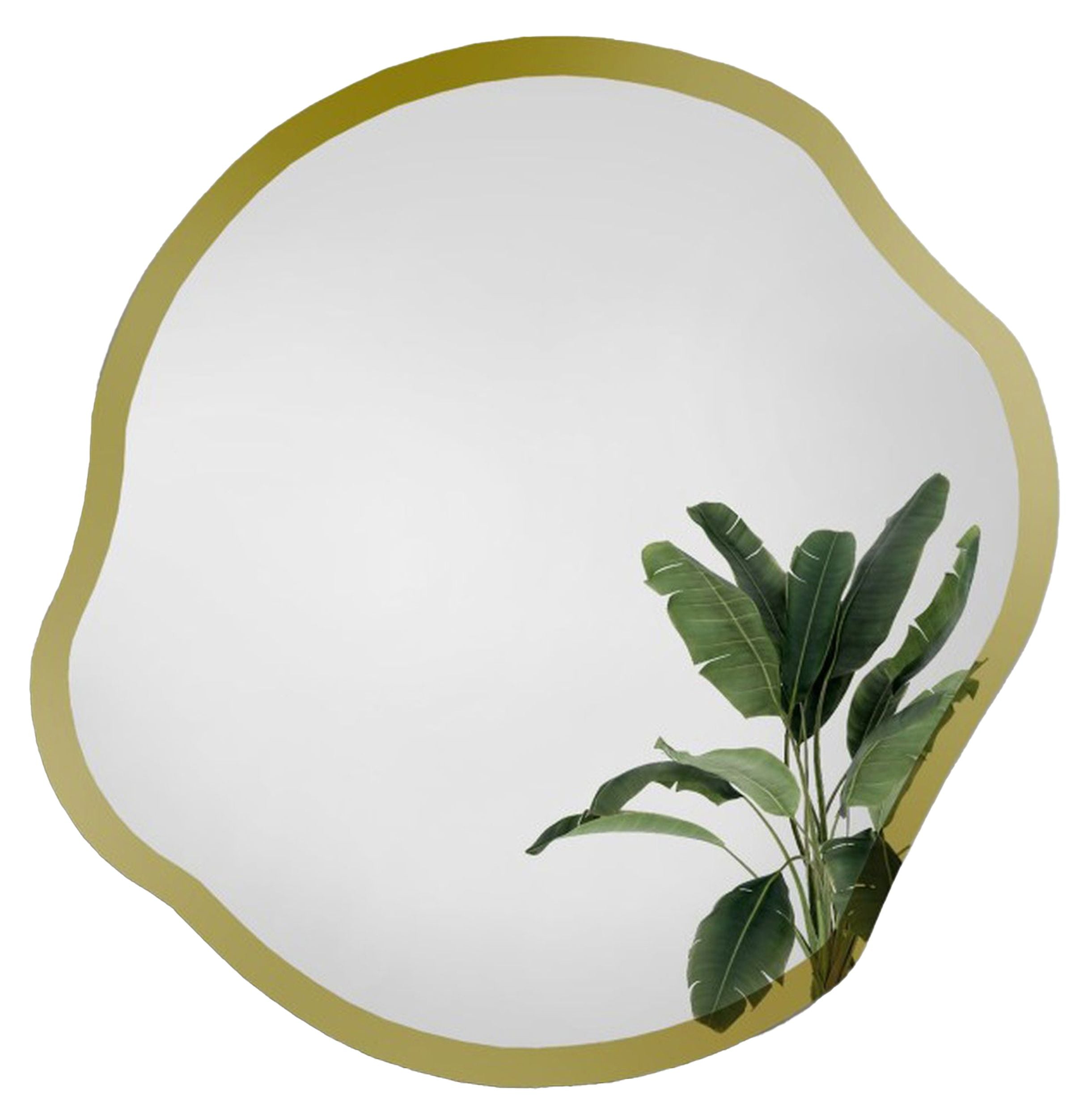 Lustro ścienne Cyrkon 63x60 cm w ramie złoty połysk