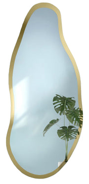 Lustro ścienne Baryt 129x50 cm w ramie złoty połysk