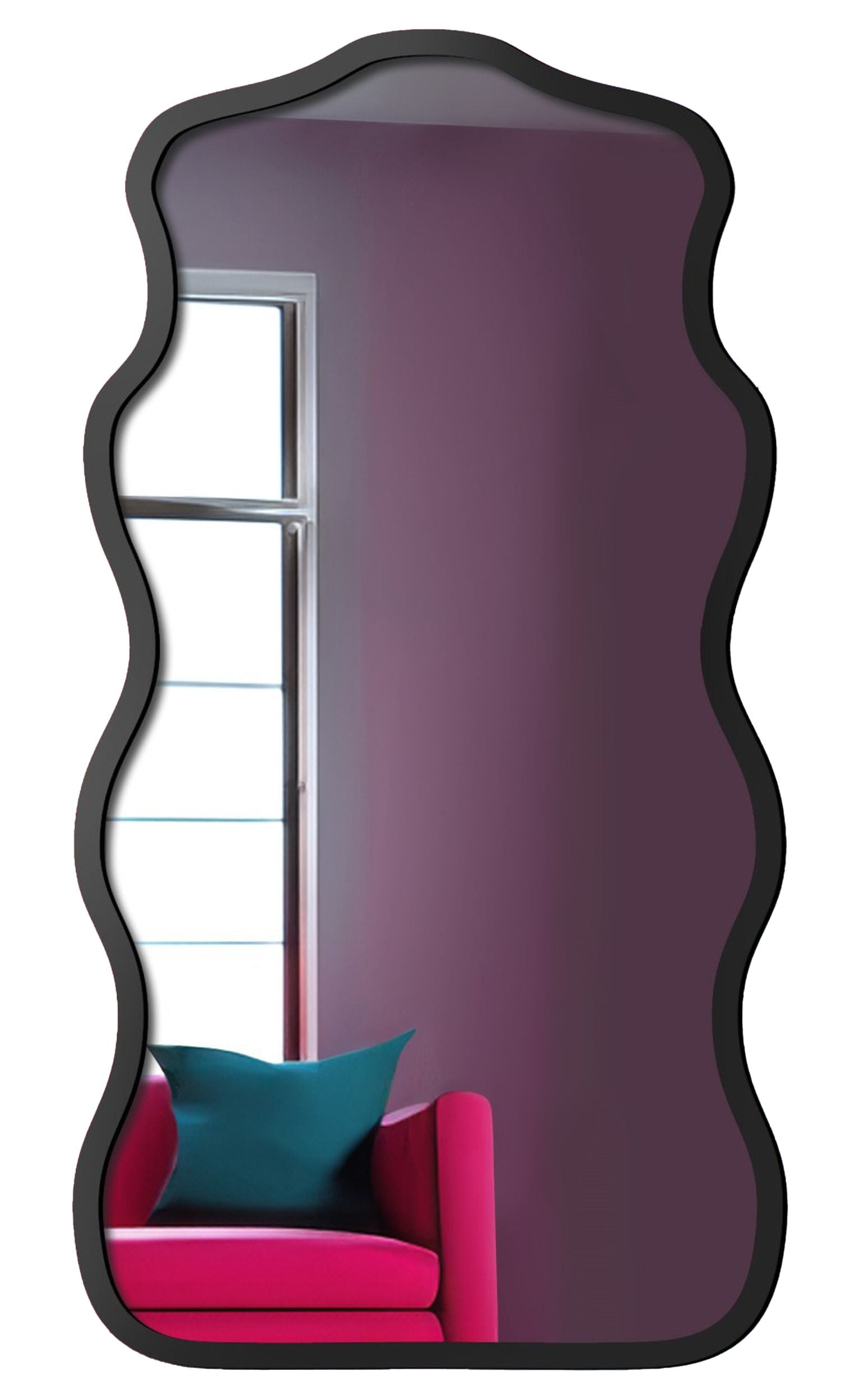 Lustro ścienne Nexus 113x60 cm w czarnej ramie