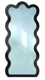 Lustro ścienne Wave 110x50 cm w czarnej ramie
