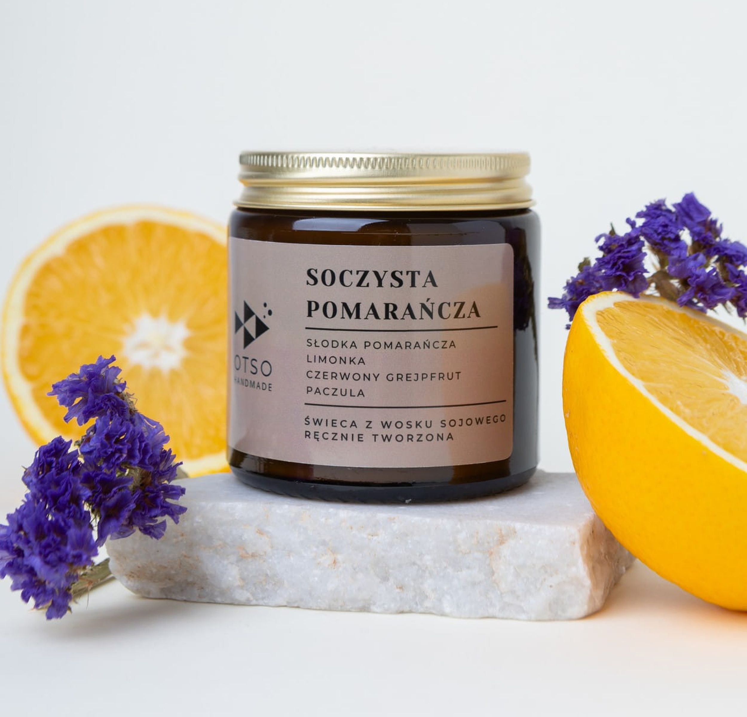 Świeca sojowa zapachowa Soczysta pomarańcza 120 ml