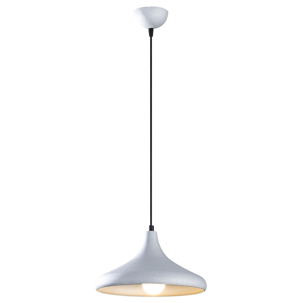 Lampa wisząca Theyro z okrągłym kloszem średnica 30 cm srebrna