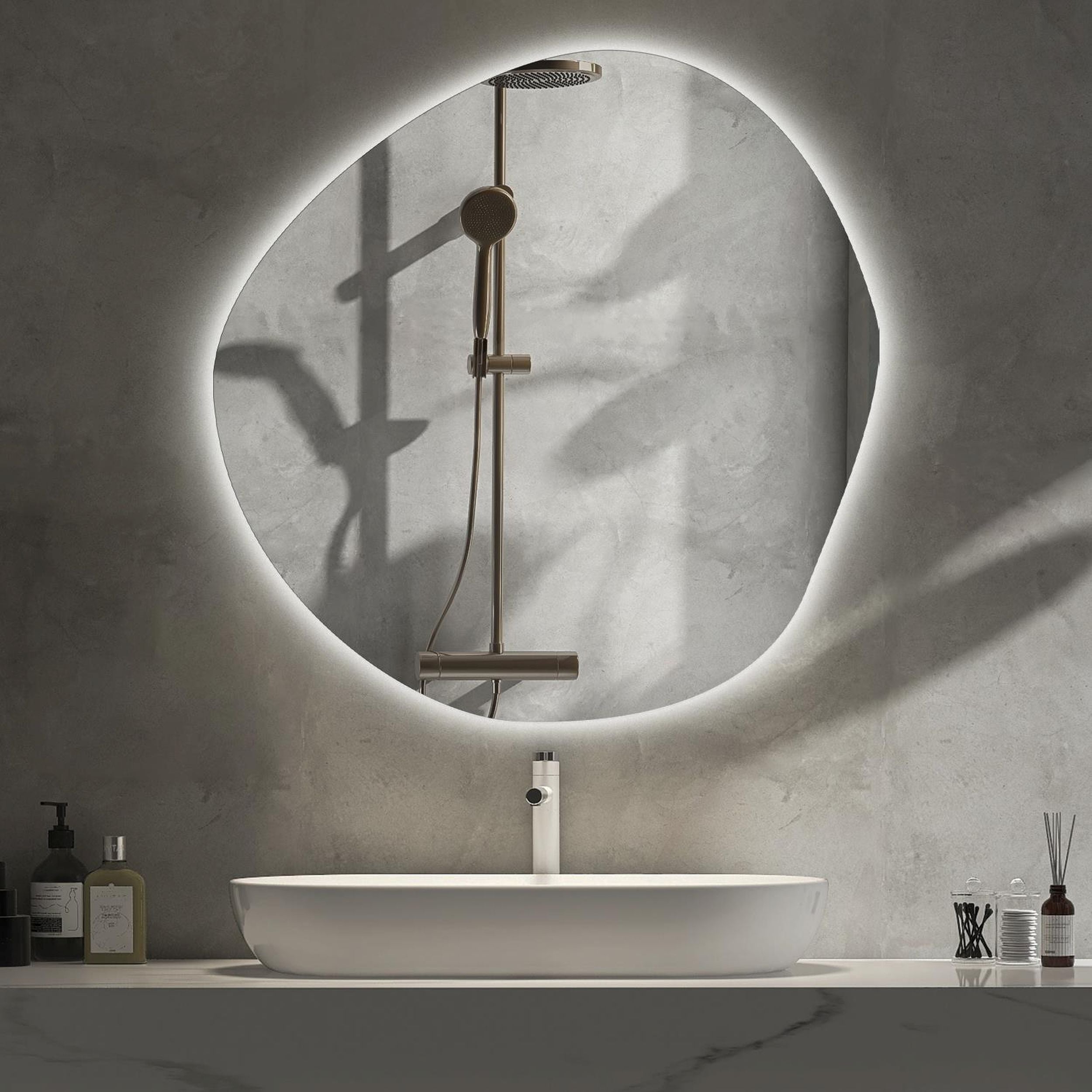 Lustro wiszące Chmurka z podświetleniem LED 77 cm