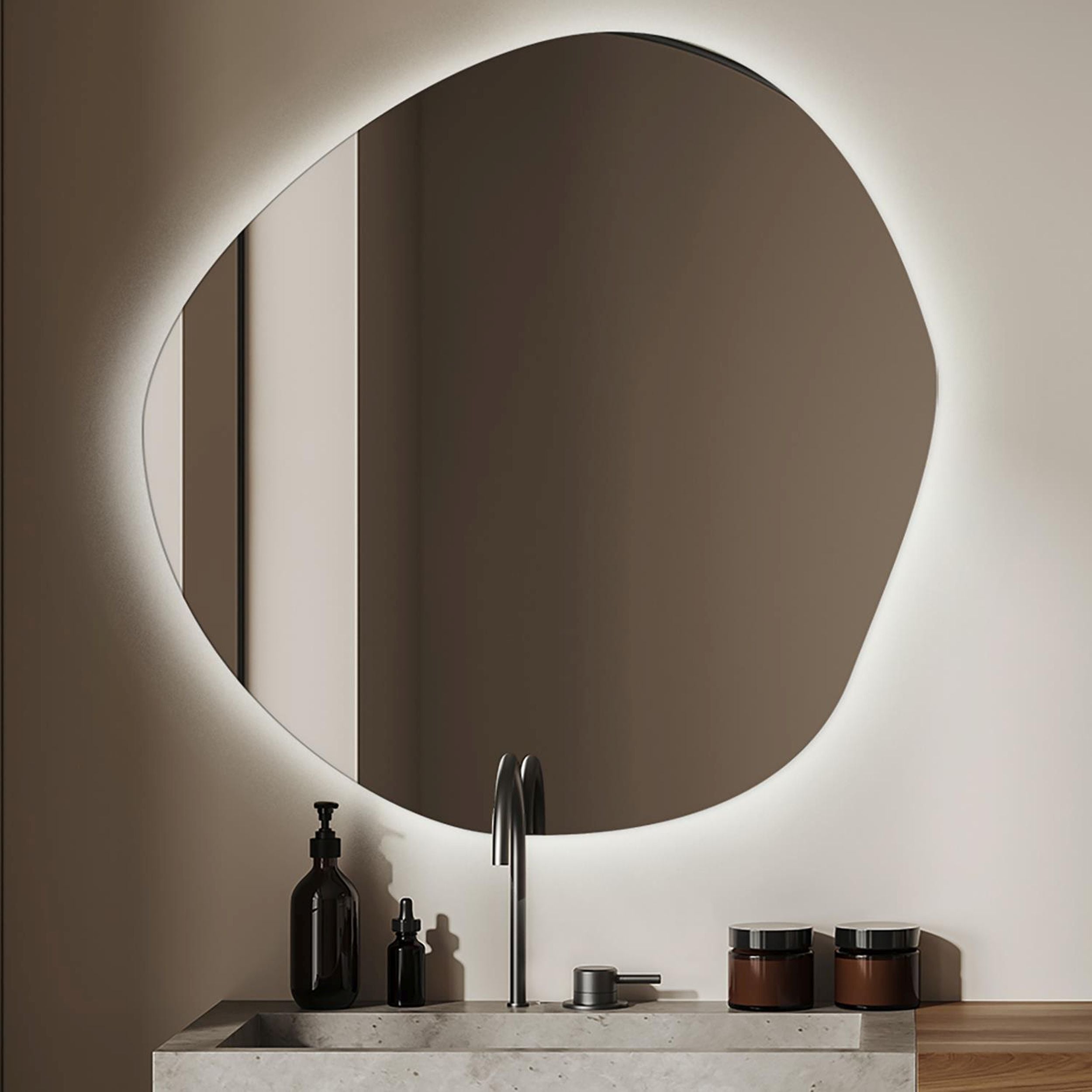 Lustro wiszące Chmurka z podświetleniem LED 77 cm