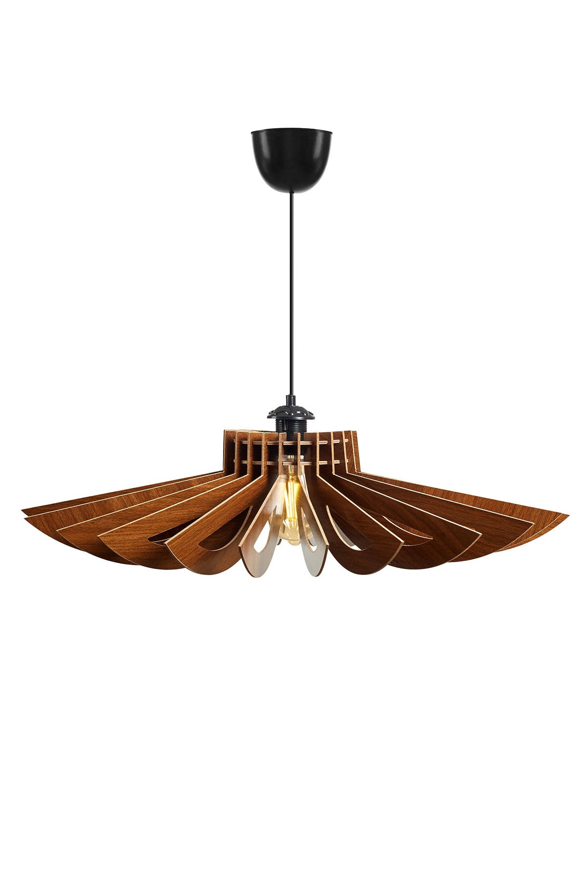 Lampa wisząca Monoveng średnica 52 cm orzech