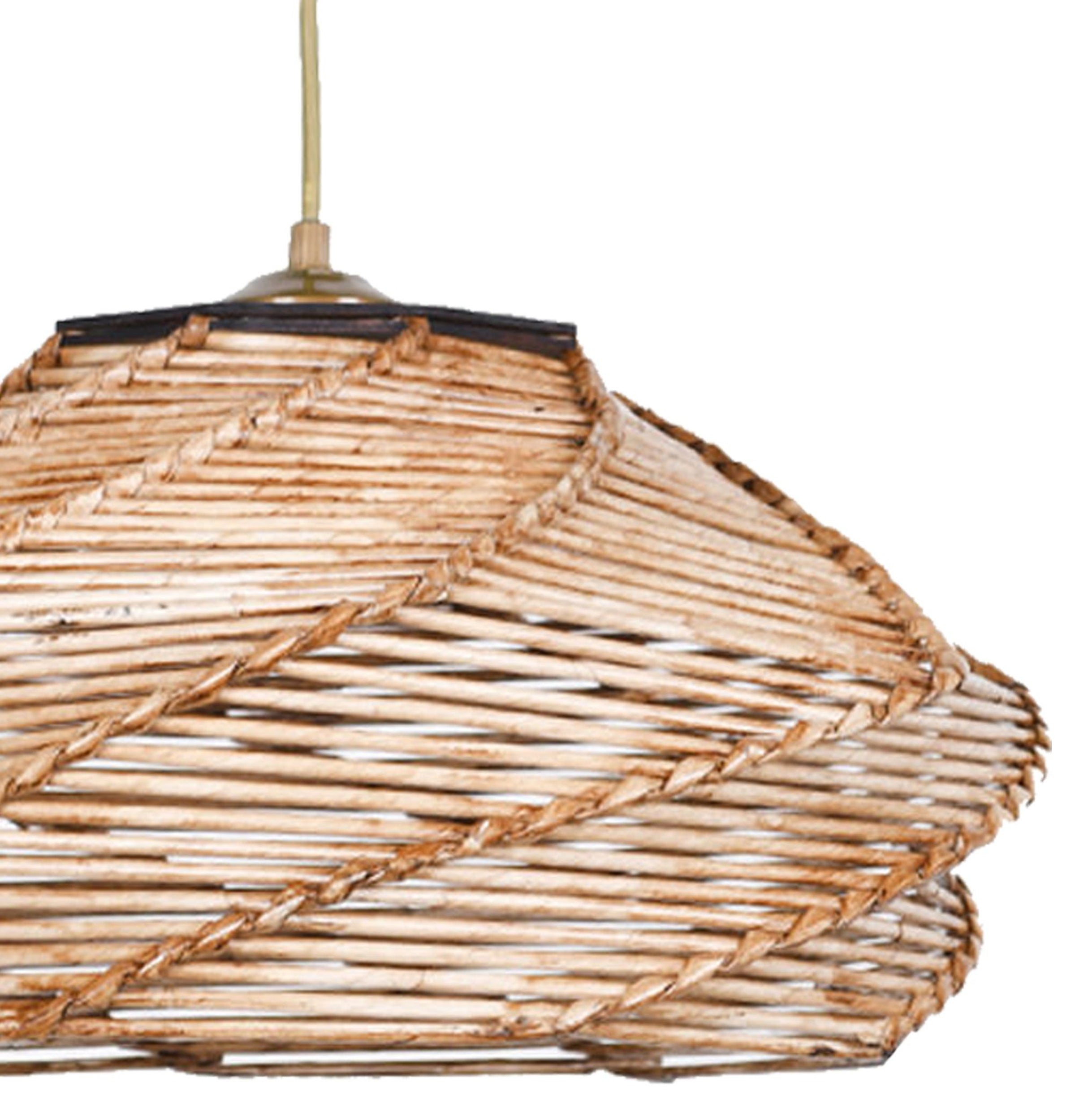 Lampa wisząca Imprelle średnica 36 cm bambusowy klosz