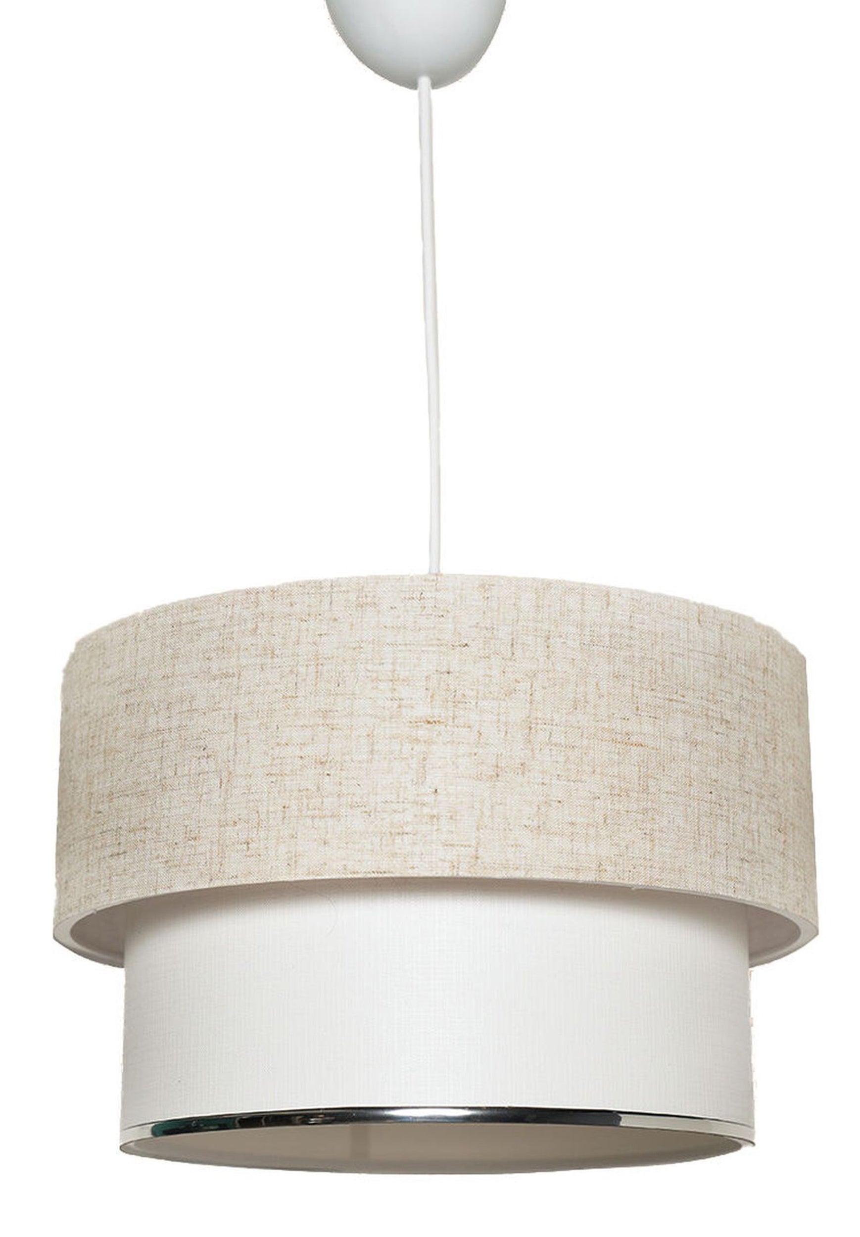 Lampa wisząca Fattio średnica 30 cm kremowo-biała
