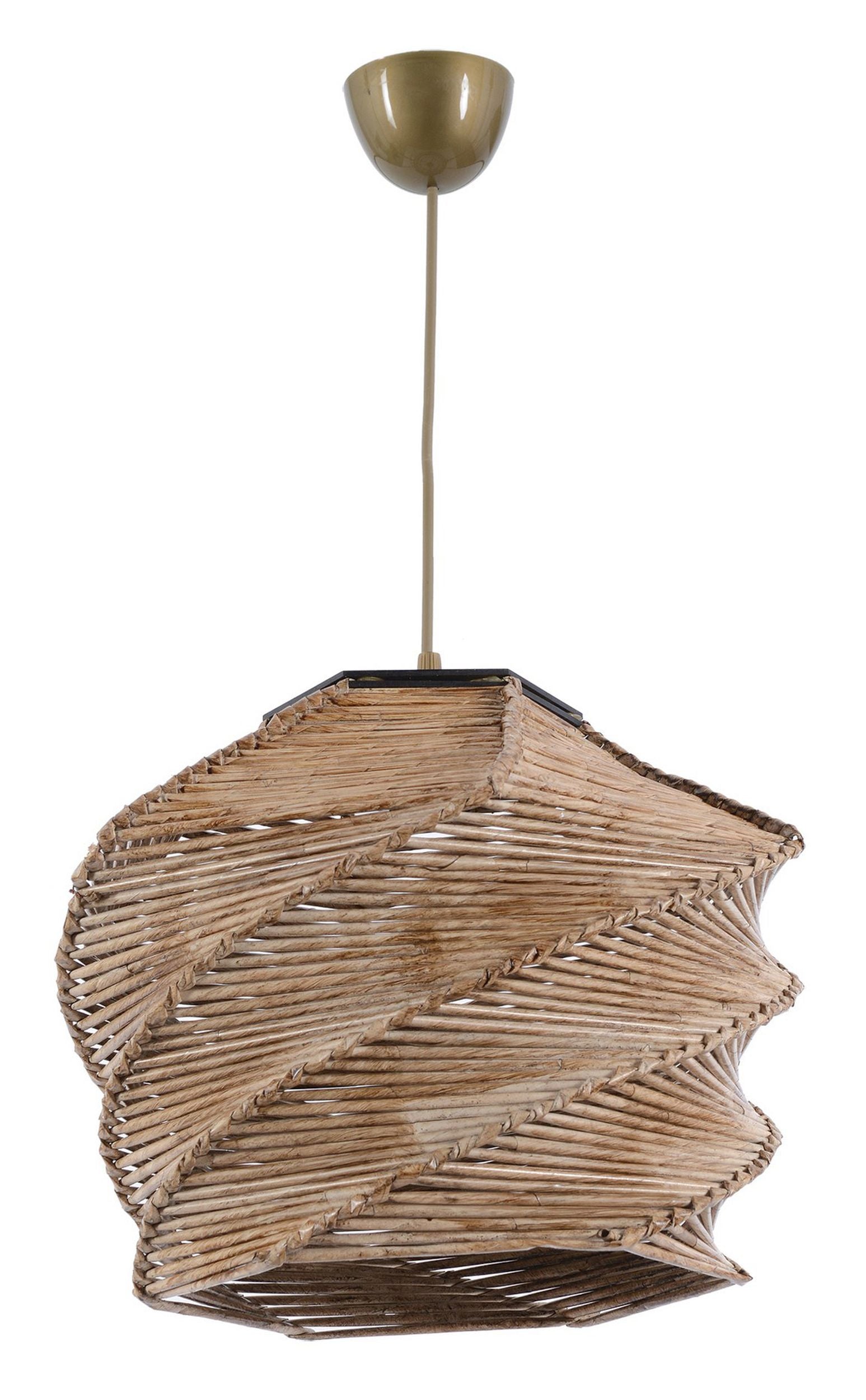 Lampa wisząca Imprelle średnica 32 cm bambusowy klosz