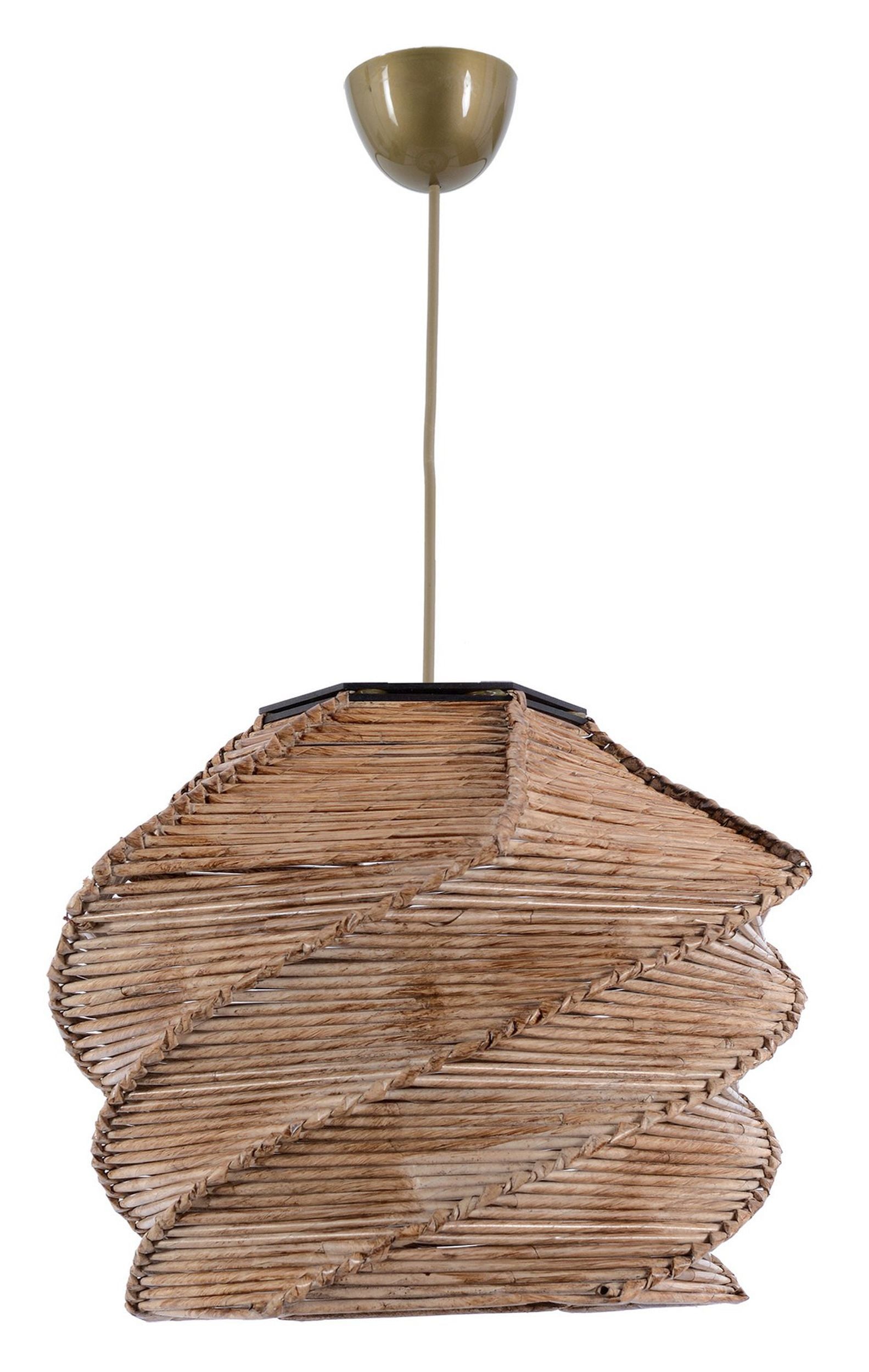 Lampa wisząca Imprelle średnica 32 cm bambusowy klosz