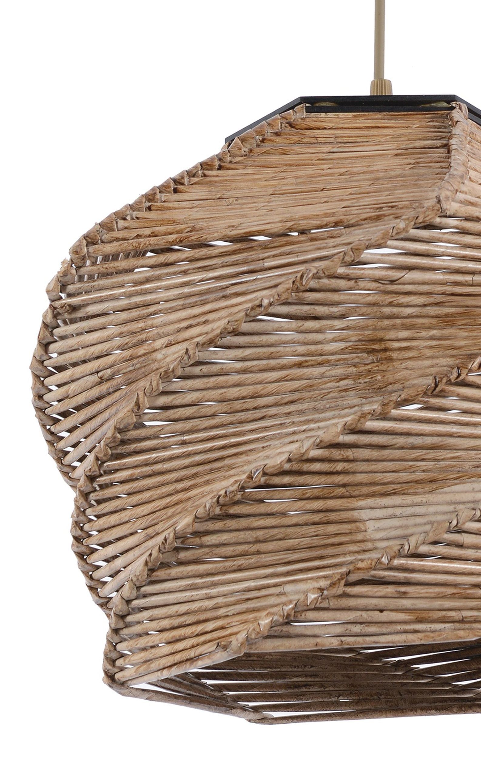 Lampa wisząca Imprelle średnica 32 cm bambusowy klosz