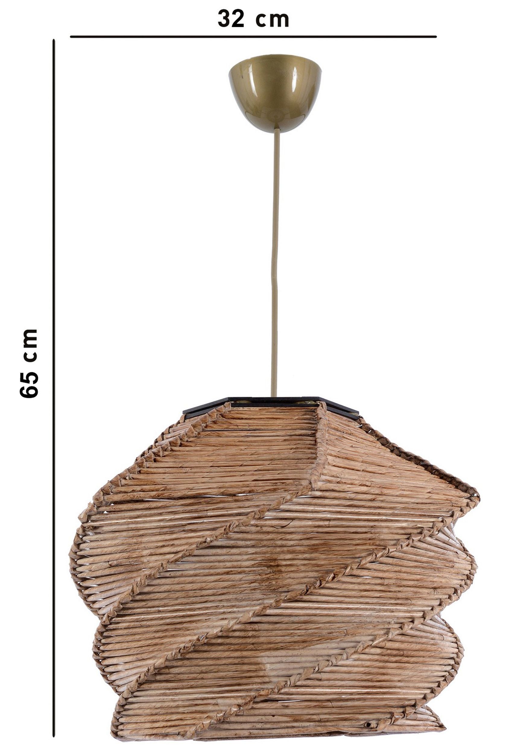 Lampa wisząca Imprelle średnica 32 cm bambusowy klosz