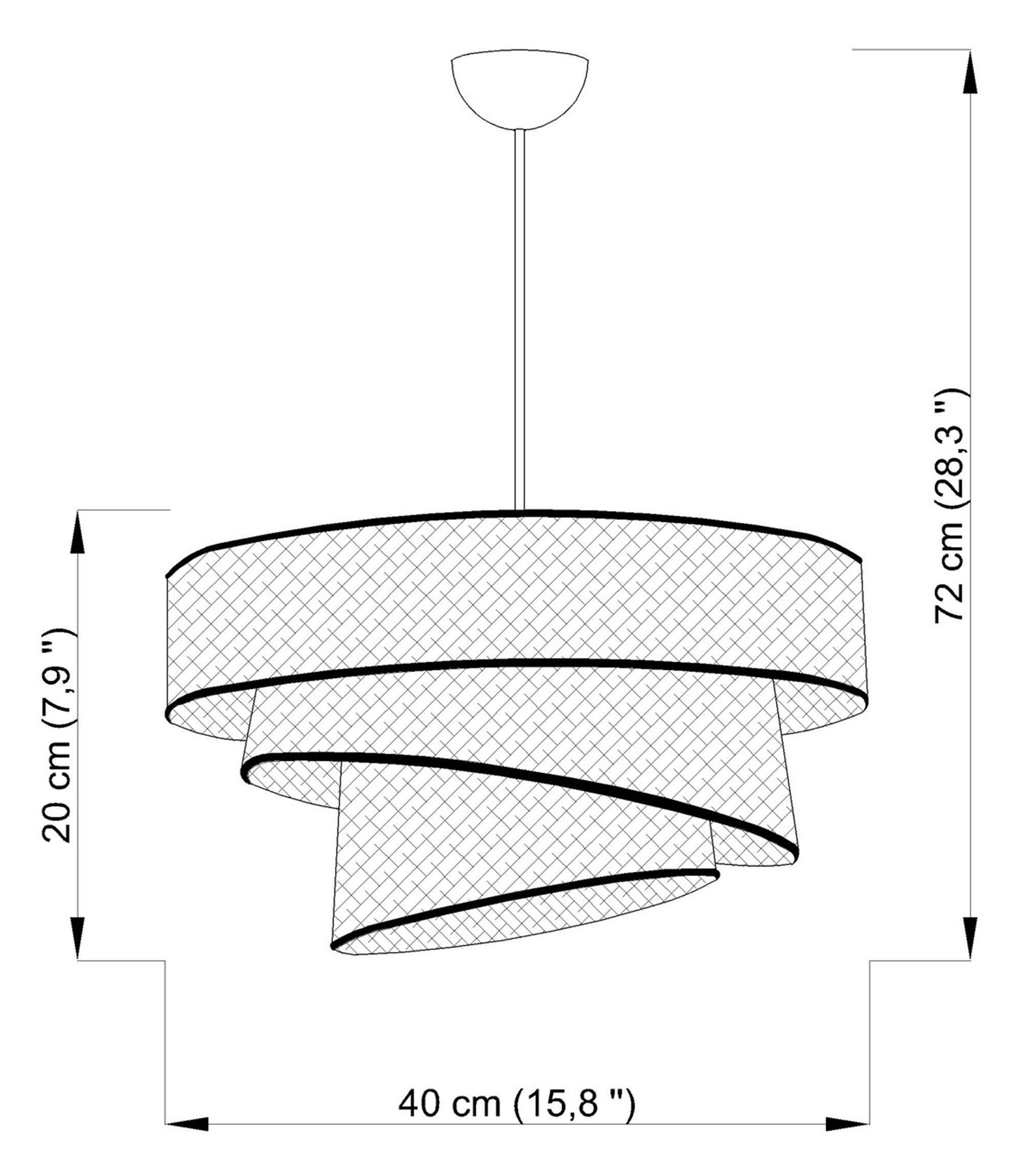 Lampa wisząca Encolust biały/złoty
