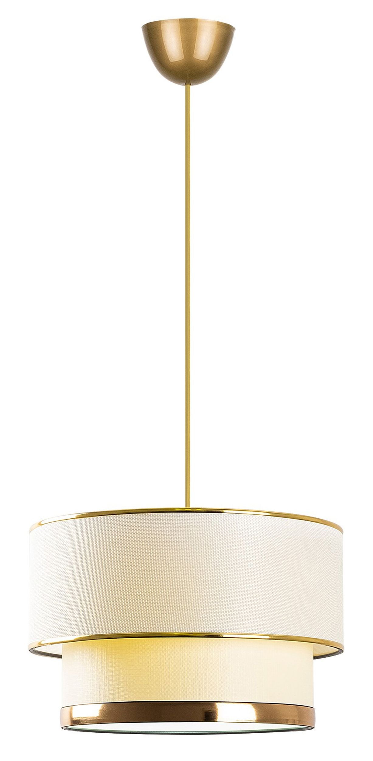 Lampa wisząca Fattio średnica 30 cm złoto-kremowa