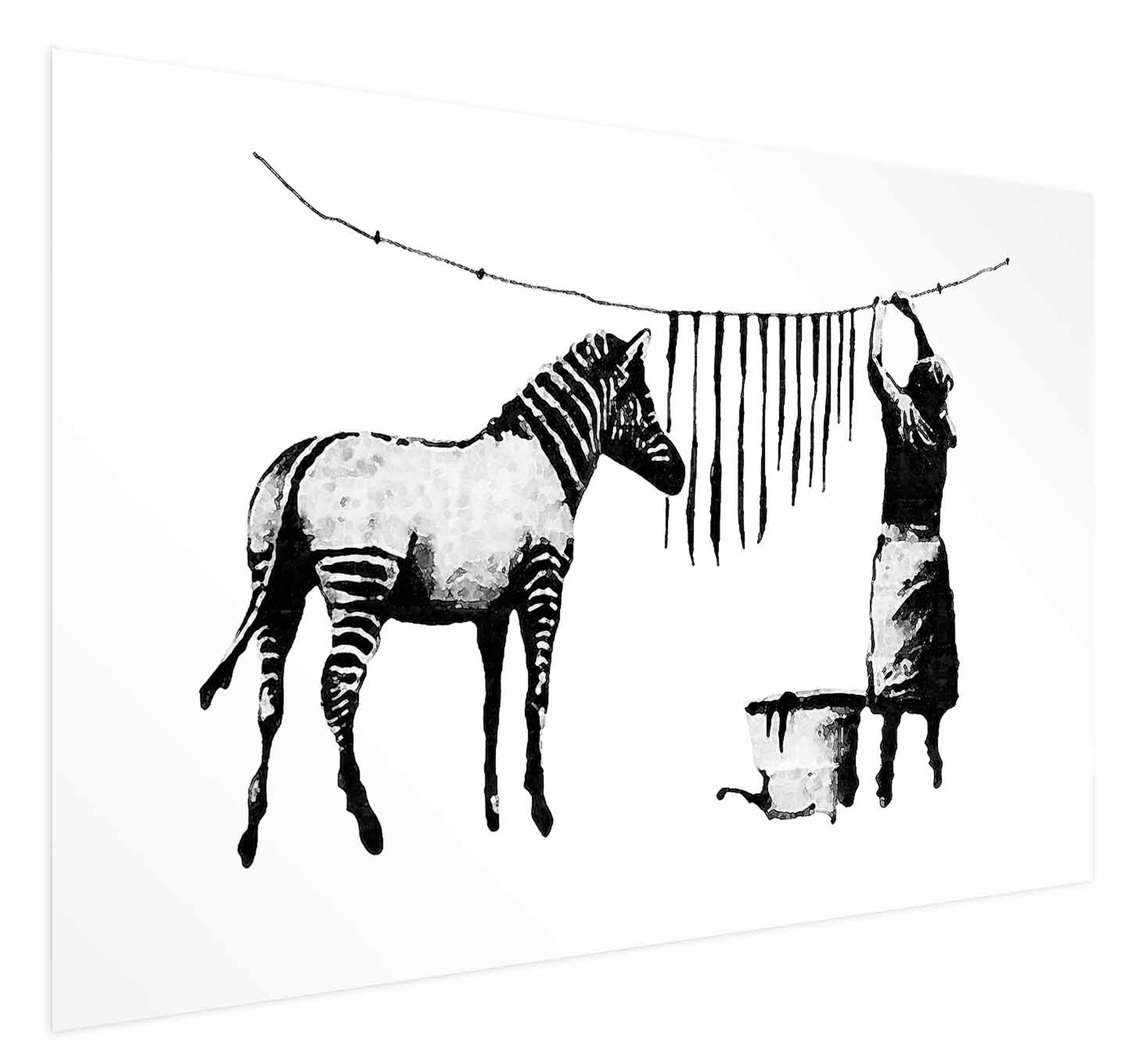 Plakat Banksy Pranie zebry 90x60 cm