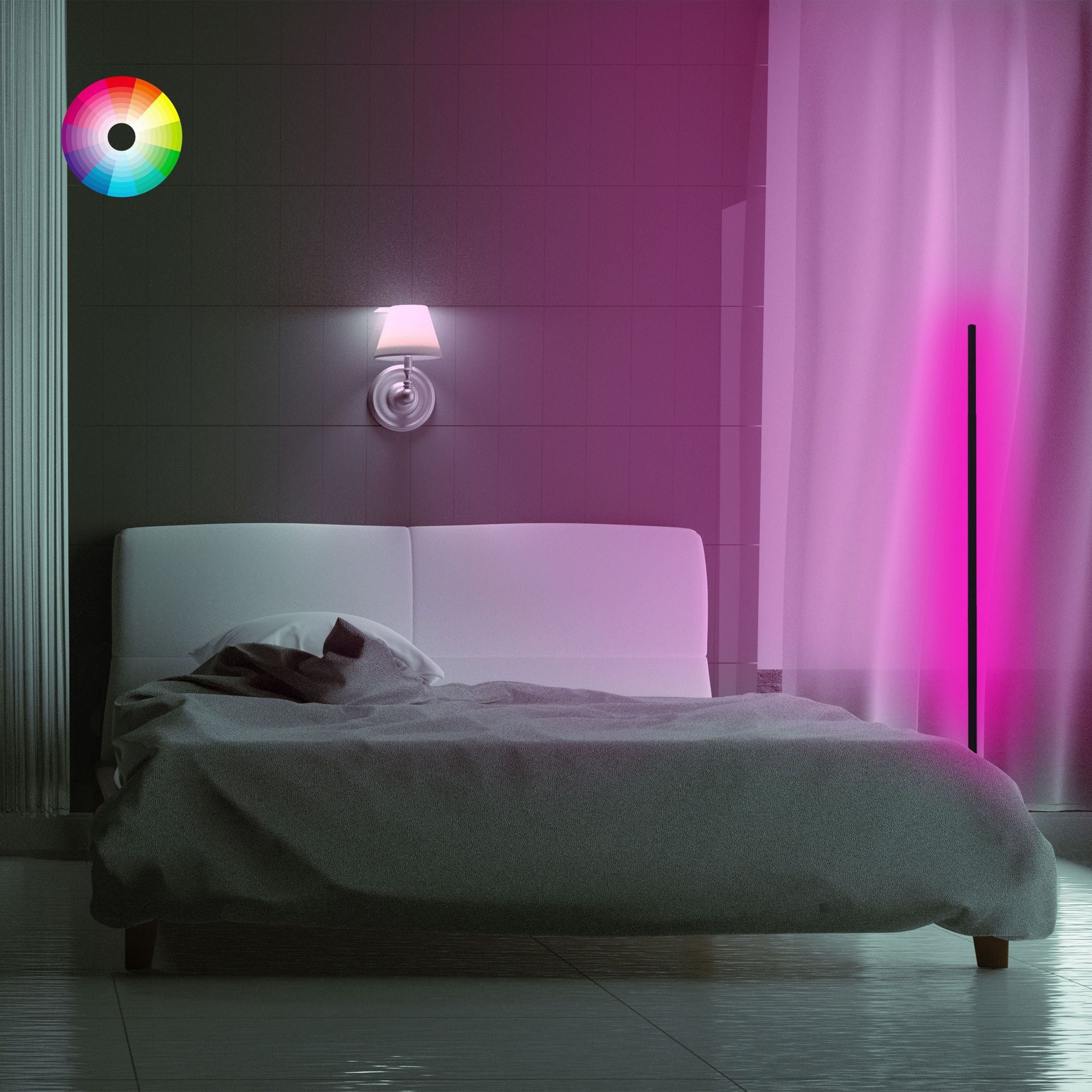 Lampa podłogowa Lumos LED 120 cm czarna
