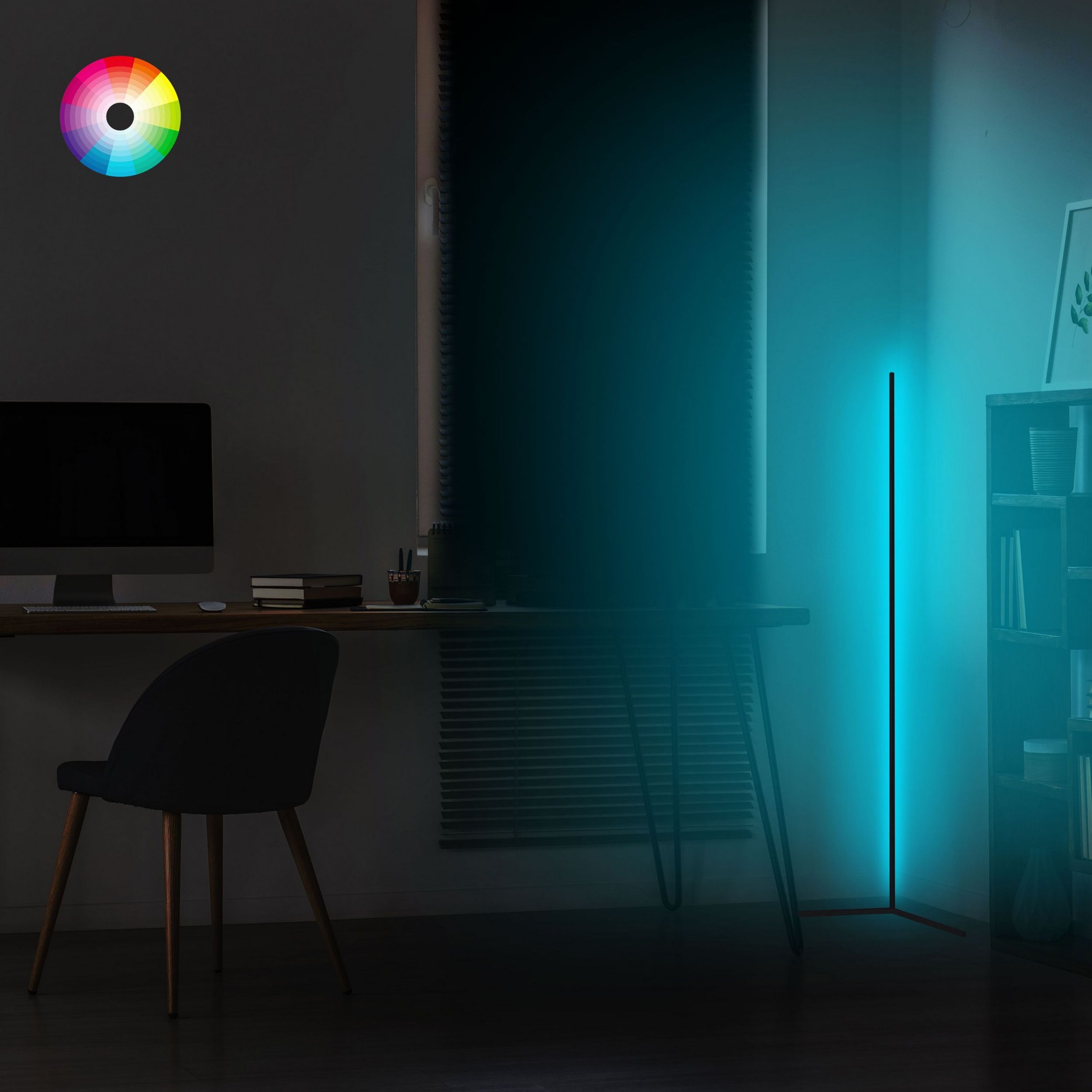Lampa podłogowa Lumos LED 120 cm czarna
