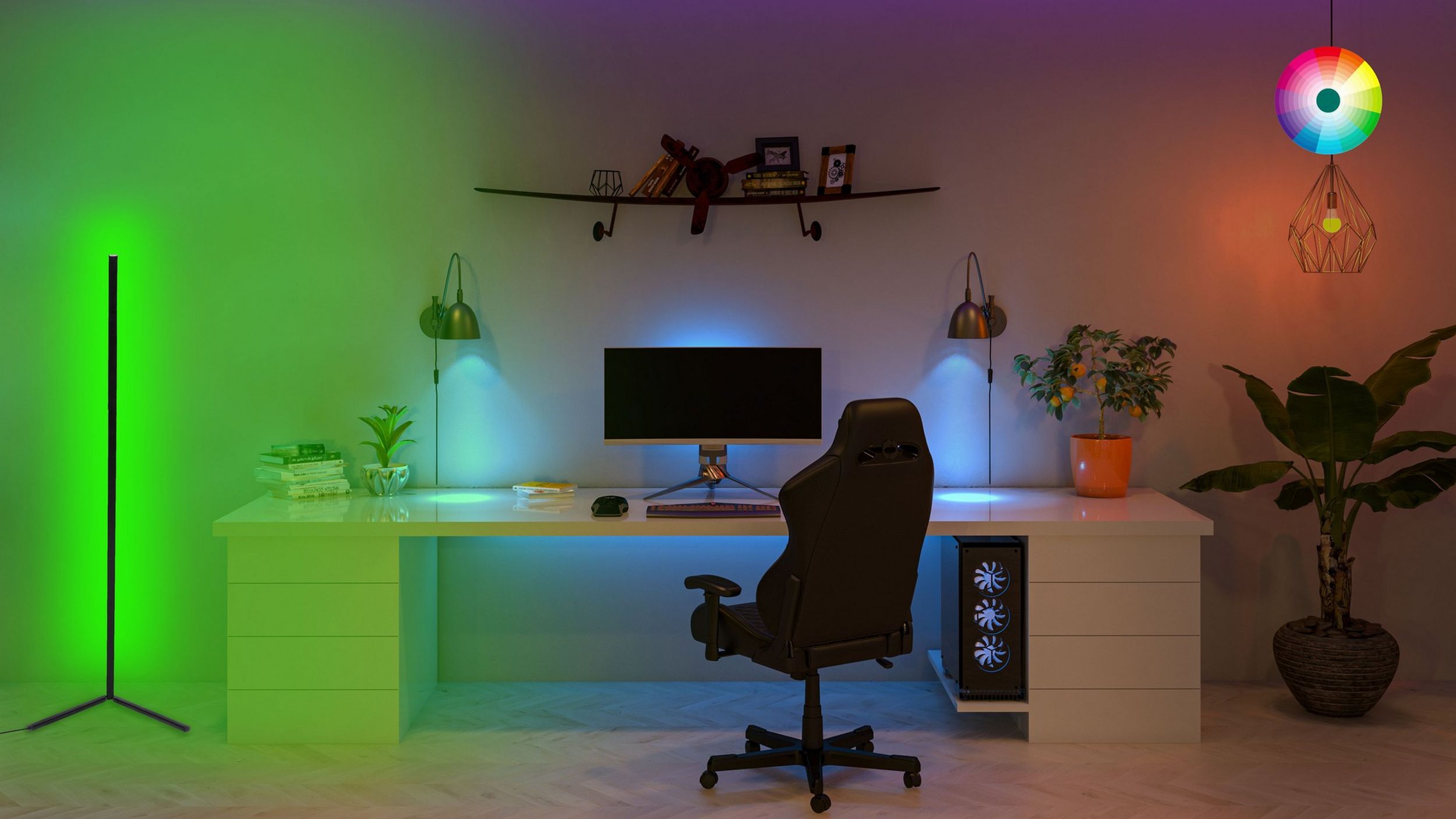 Lampa podłogowa Lumos LED 120 cm czarna