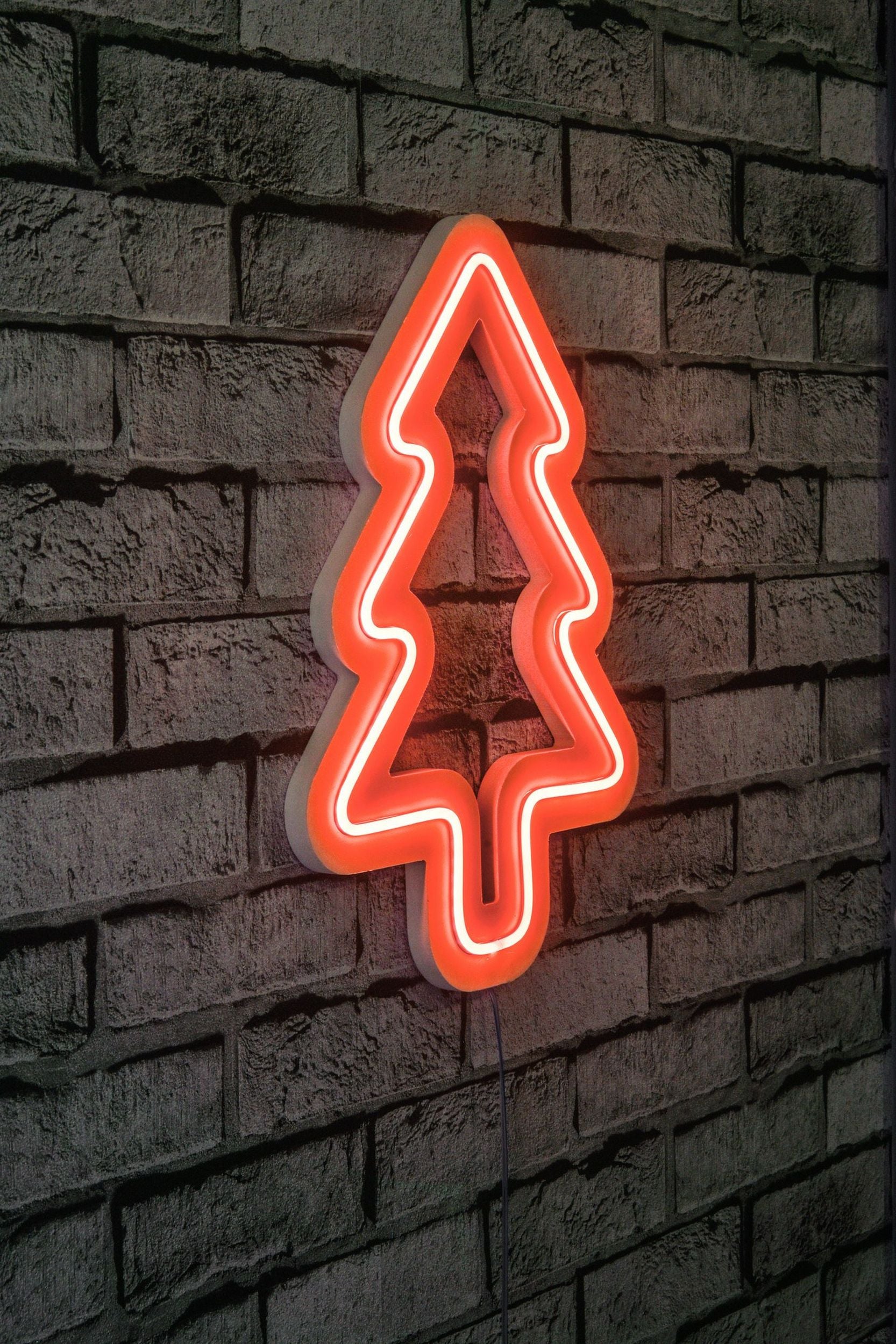 Neon na ścianę Awrell czerwona choinka
