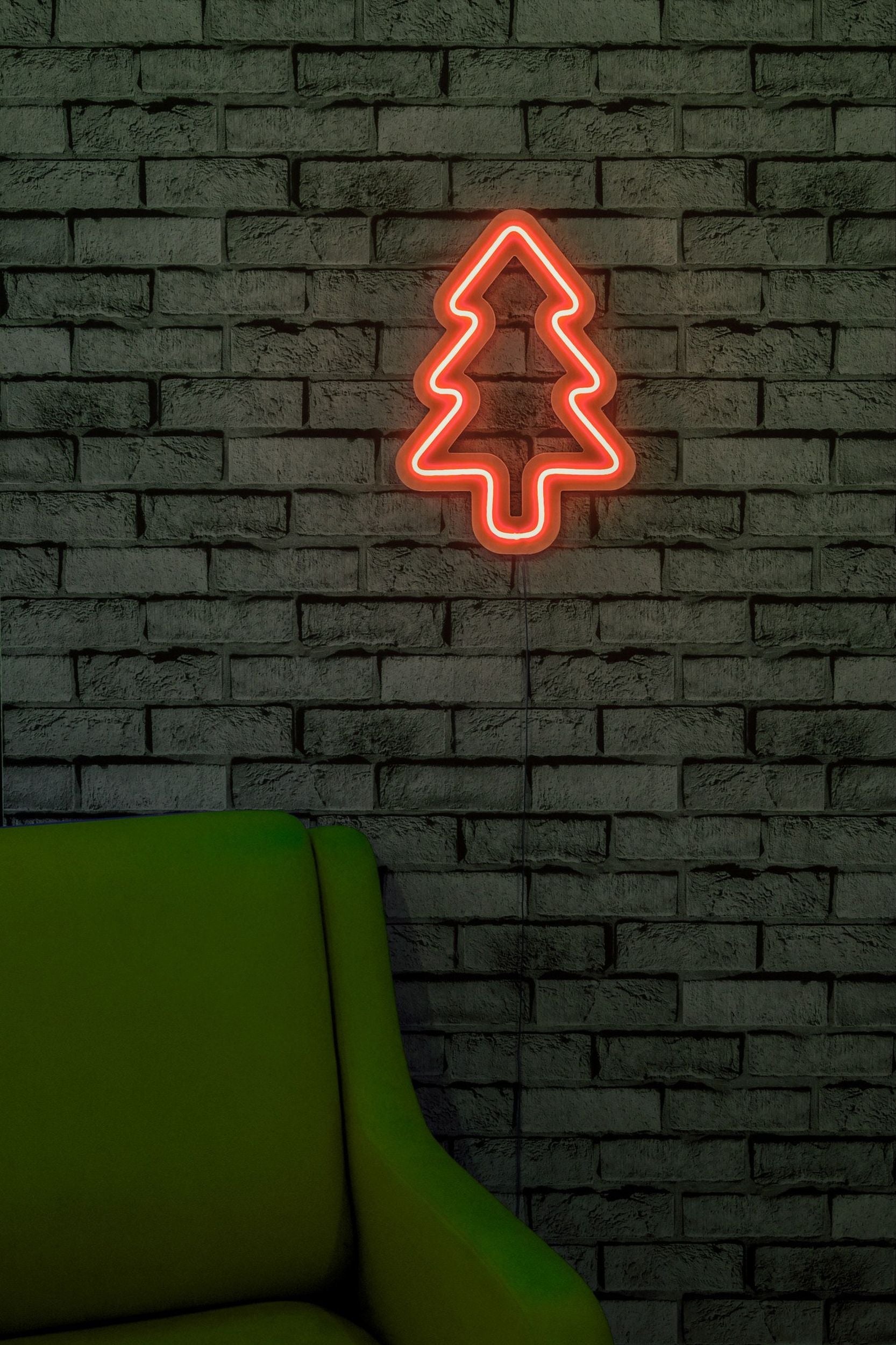 Neon na ścianę Awrell czerwona choinka