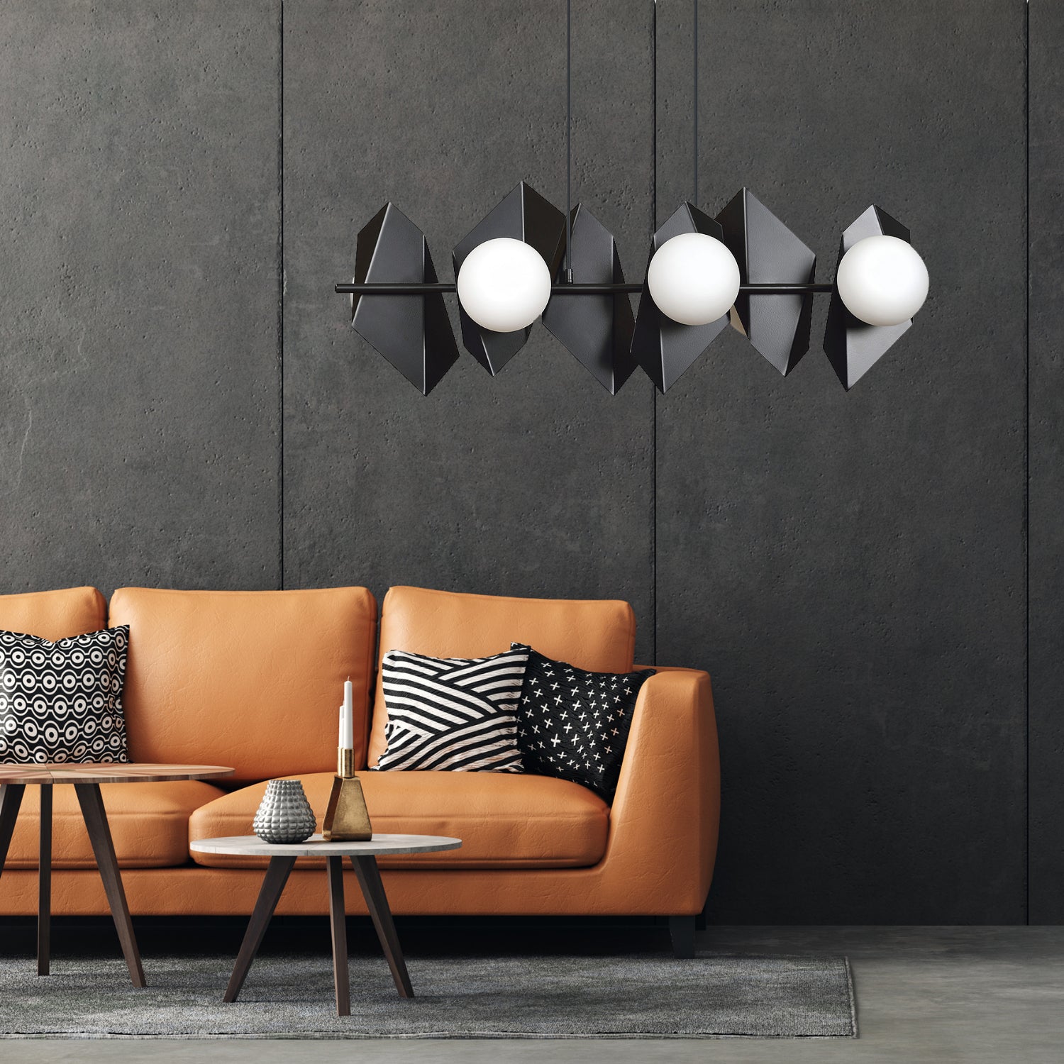 Lampa wisząca Ankona czarna x6