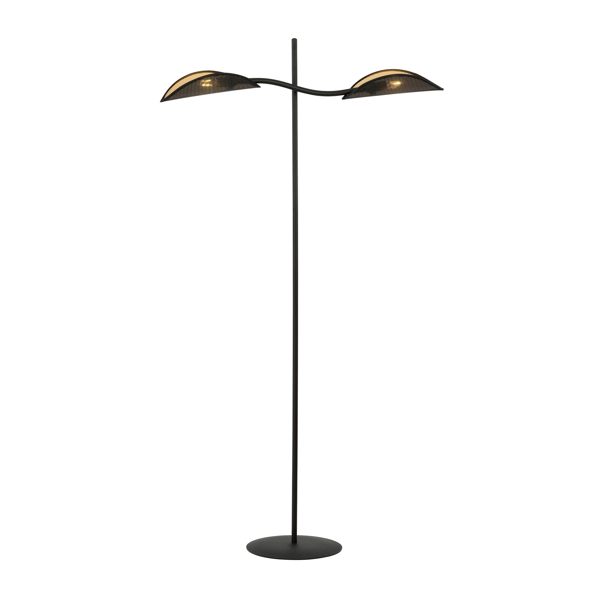 Lampa podłogowa Farang x2 czarno-złota