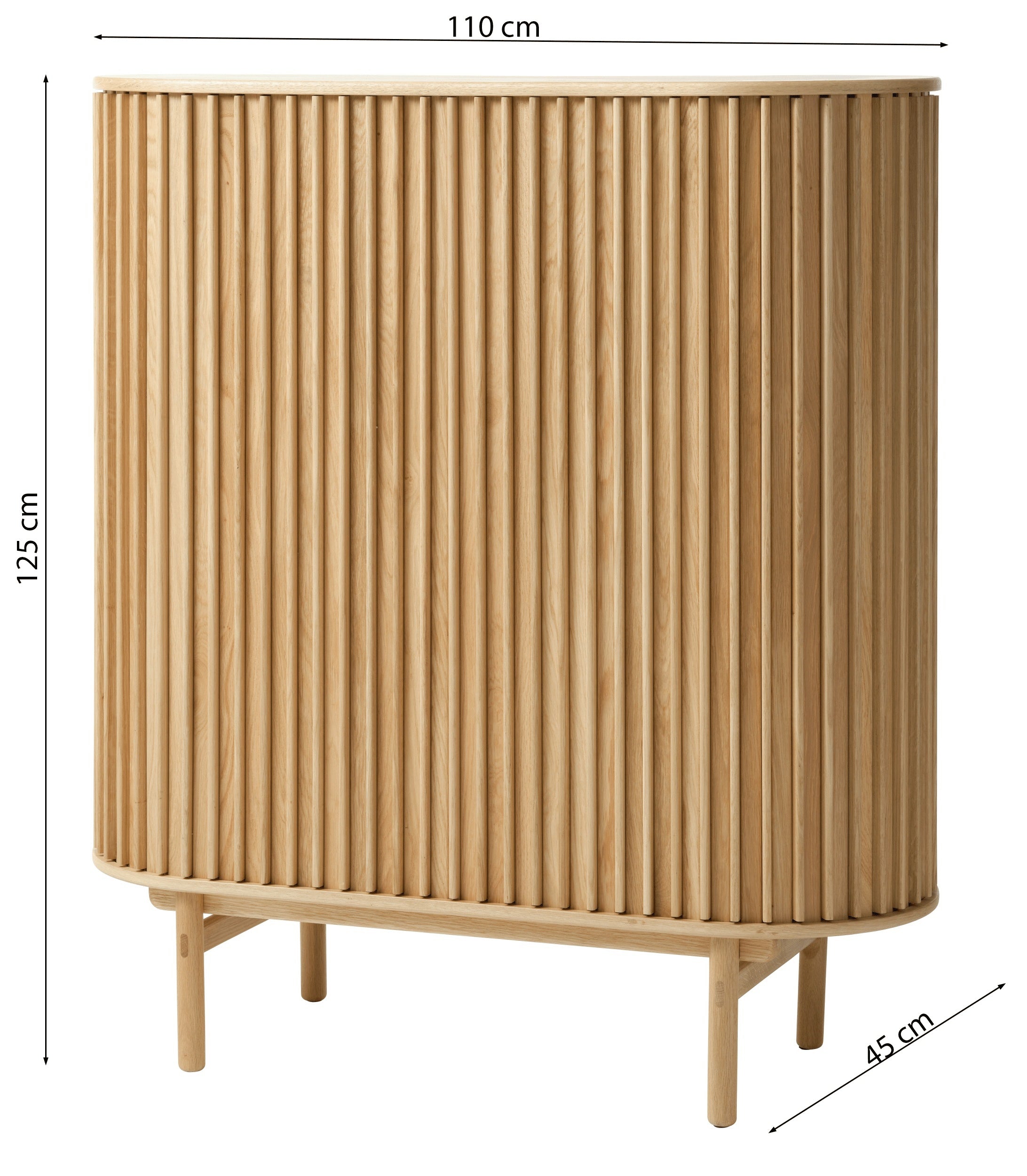Komoda wysoka Yoffers 125 cm dąb
