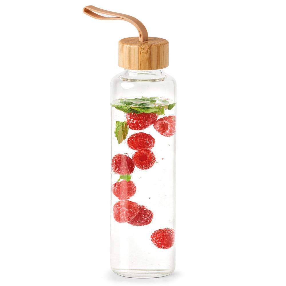 Butelka na wodę Glessy z bambusową pokrywką 0,5l